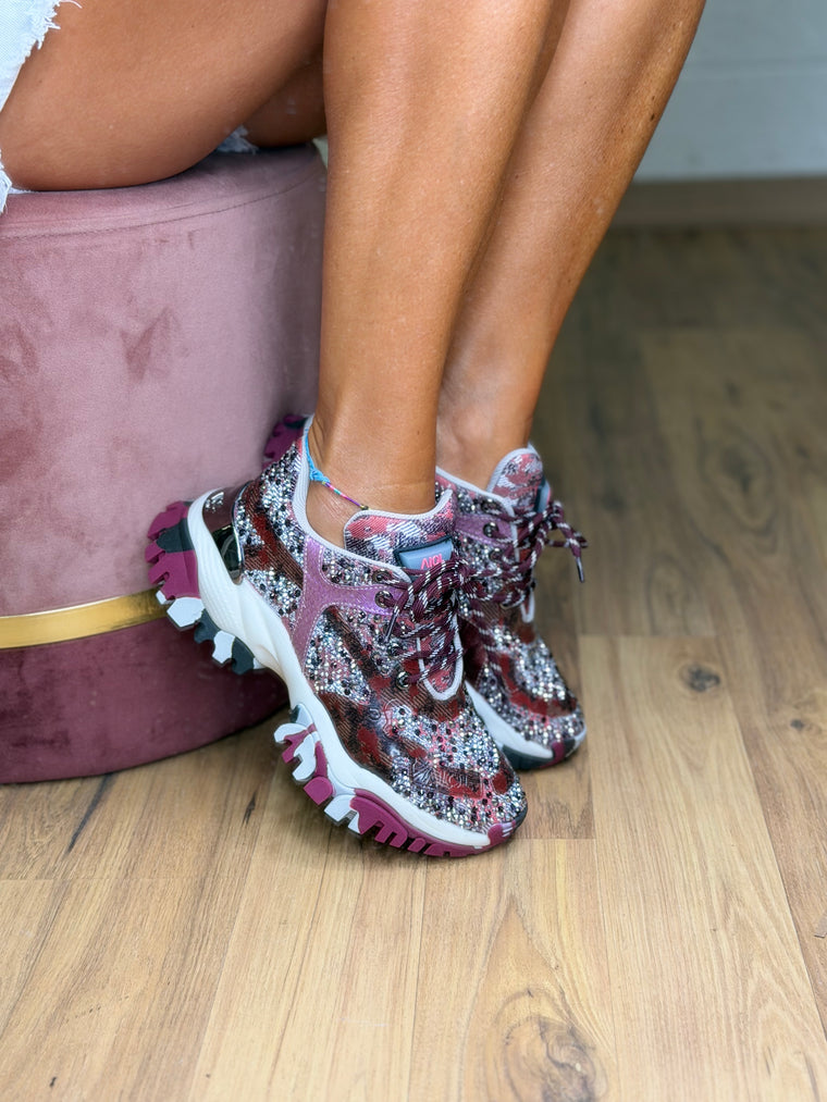 Joia Paris. Sneakers Jewel Bordeaux.