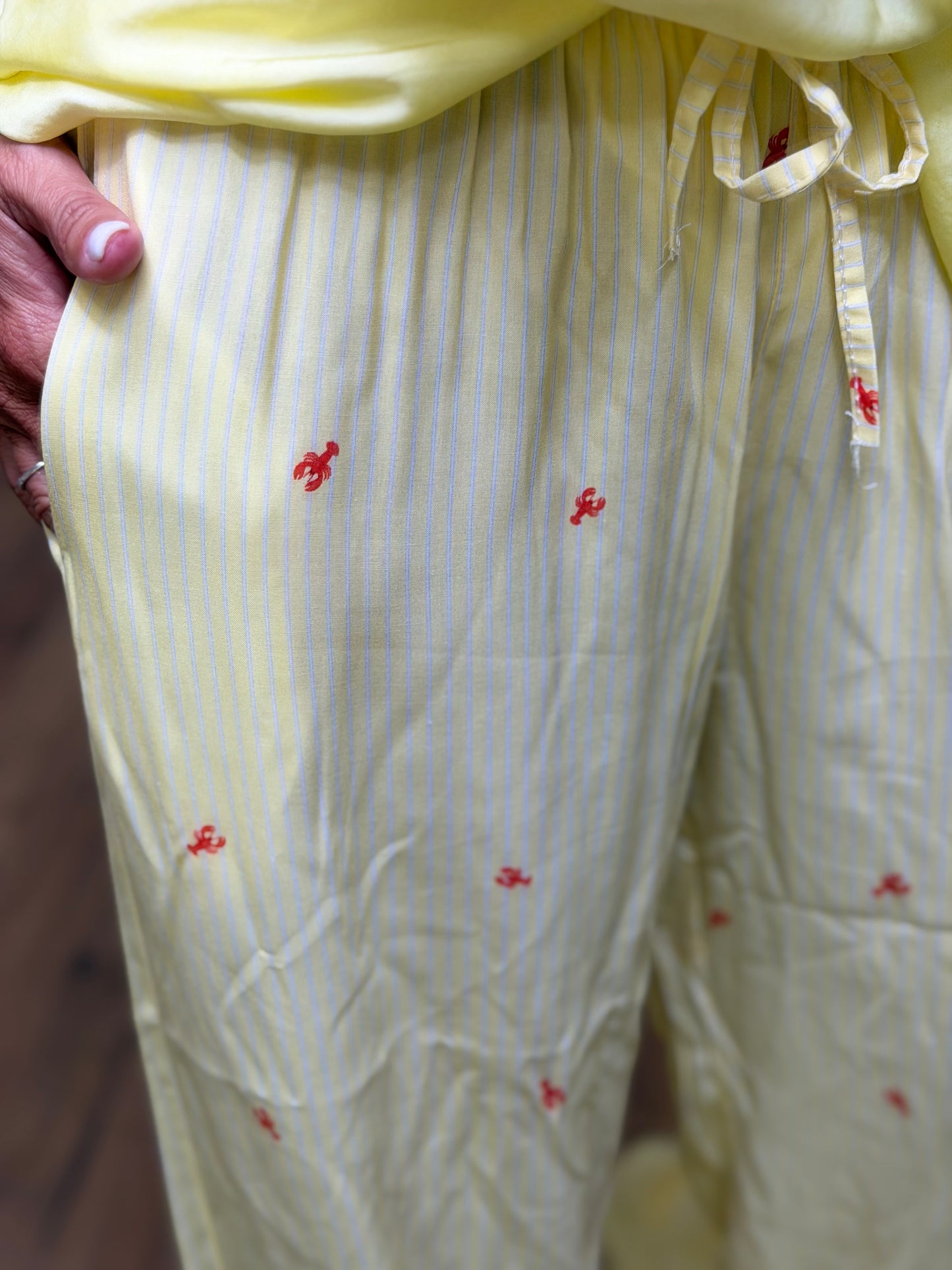 Abpink. Top in viscosa e pantalone in cotone leggero