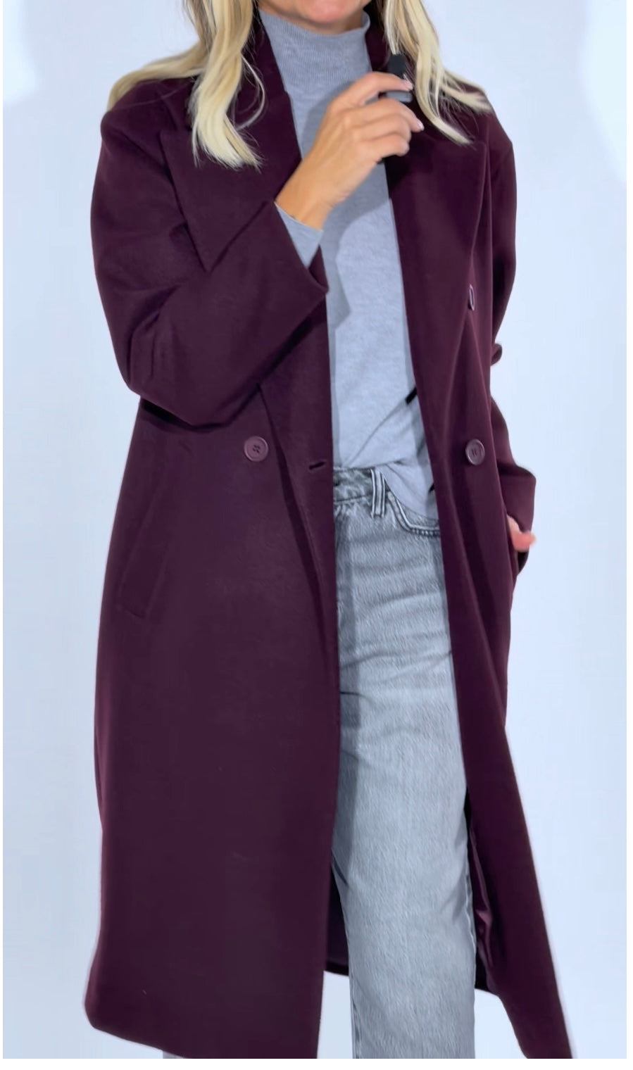 Le Streghe. Cappotto burgundi