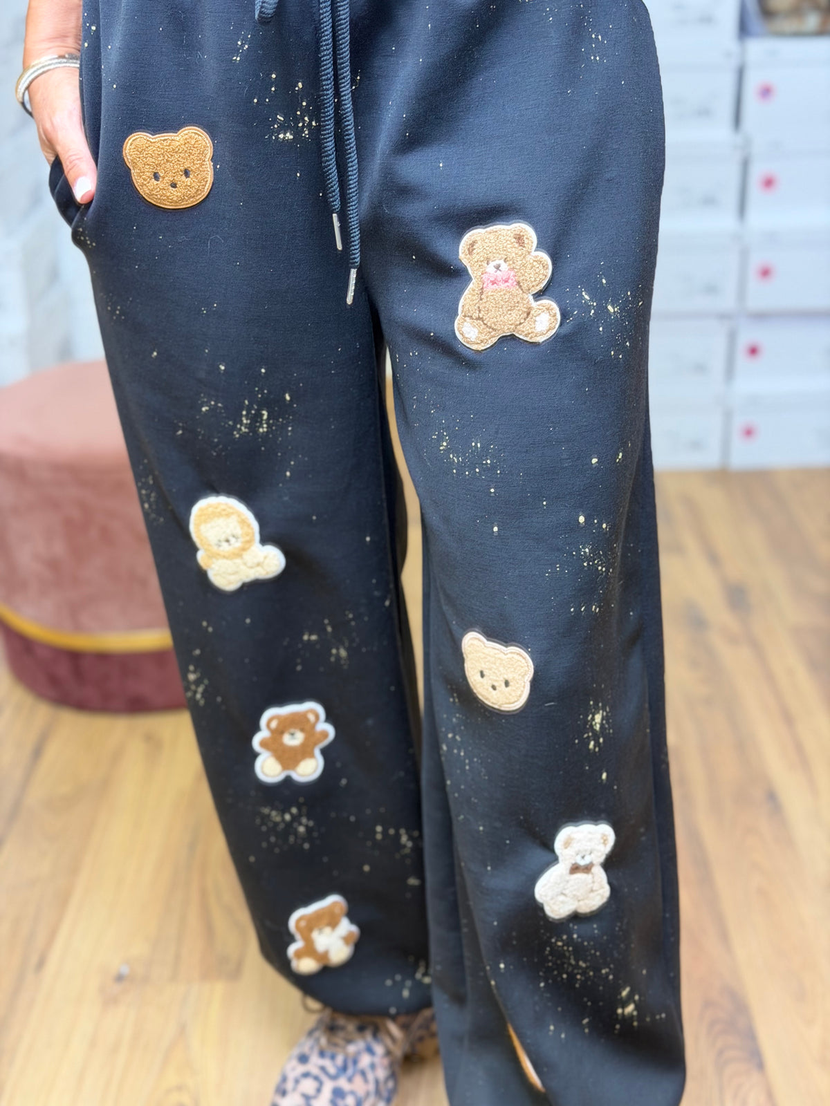 Abpink. Panta teddy in viscosa elasticizzata