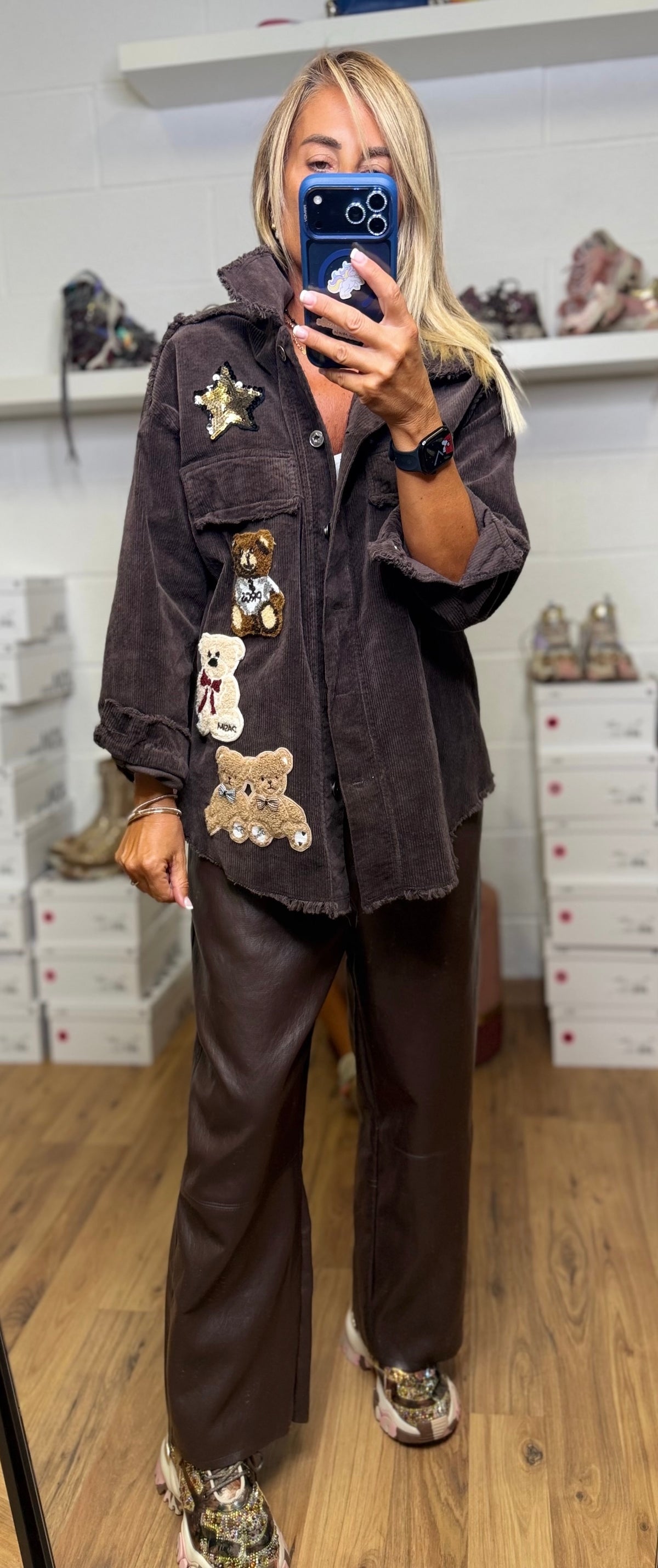 Abpink. Camicia over in velluto – Pezzo Unico