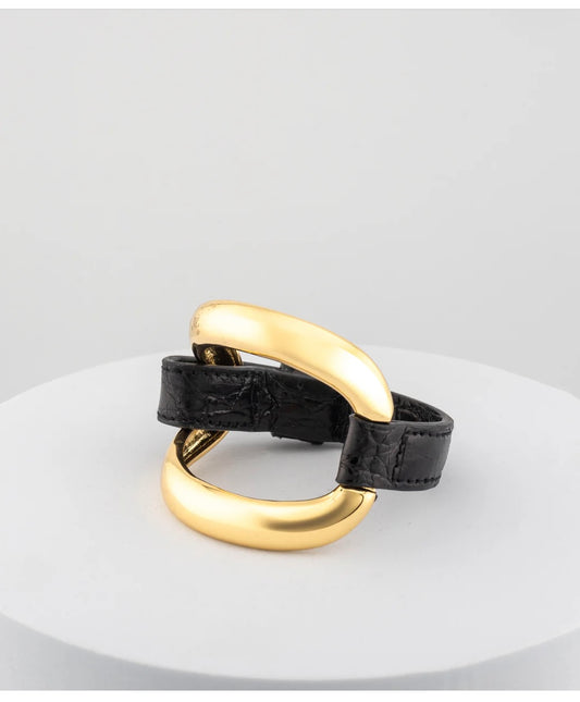 Marri Cortona. Bracciale alligator nero