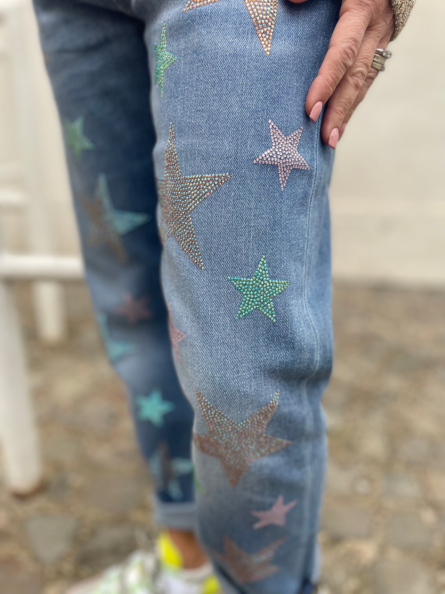 Rossano Perini. Denim con Swarovski -60%