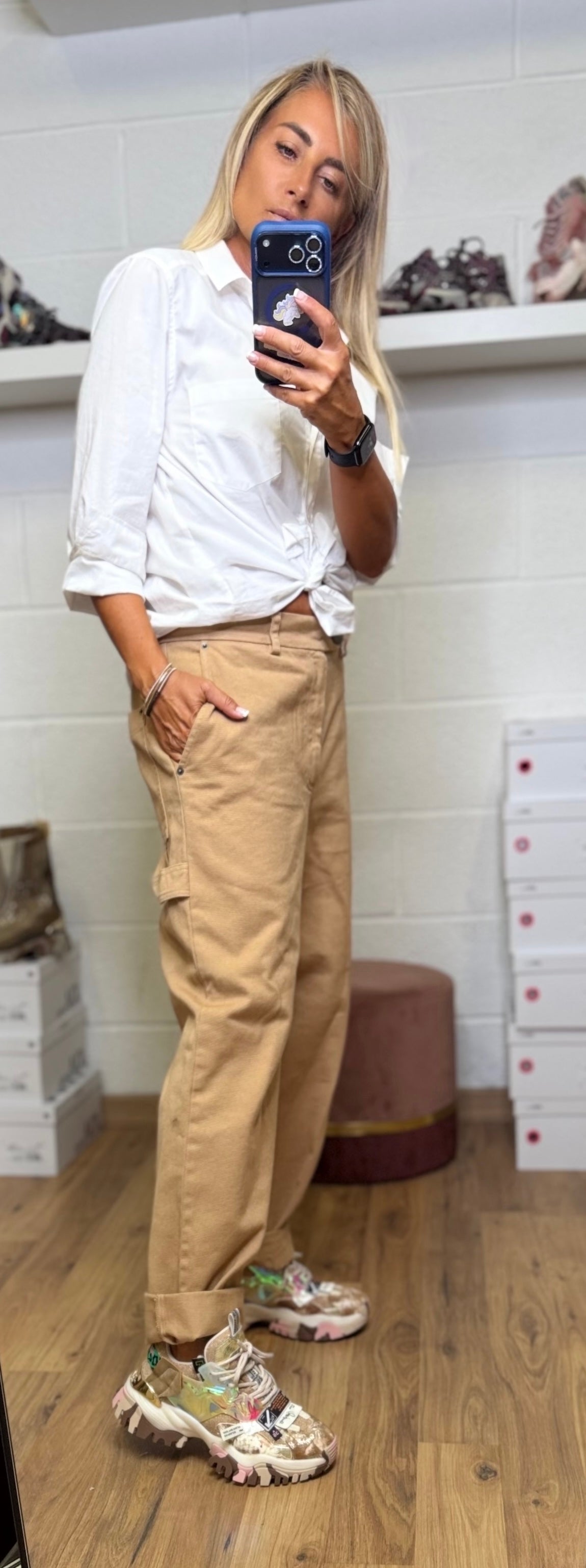 Maison crazy worker.panta worker camel