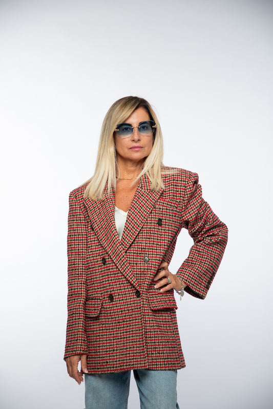 Front street. Blazer pied de poule