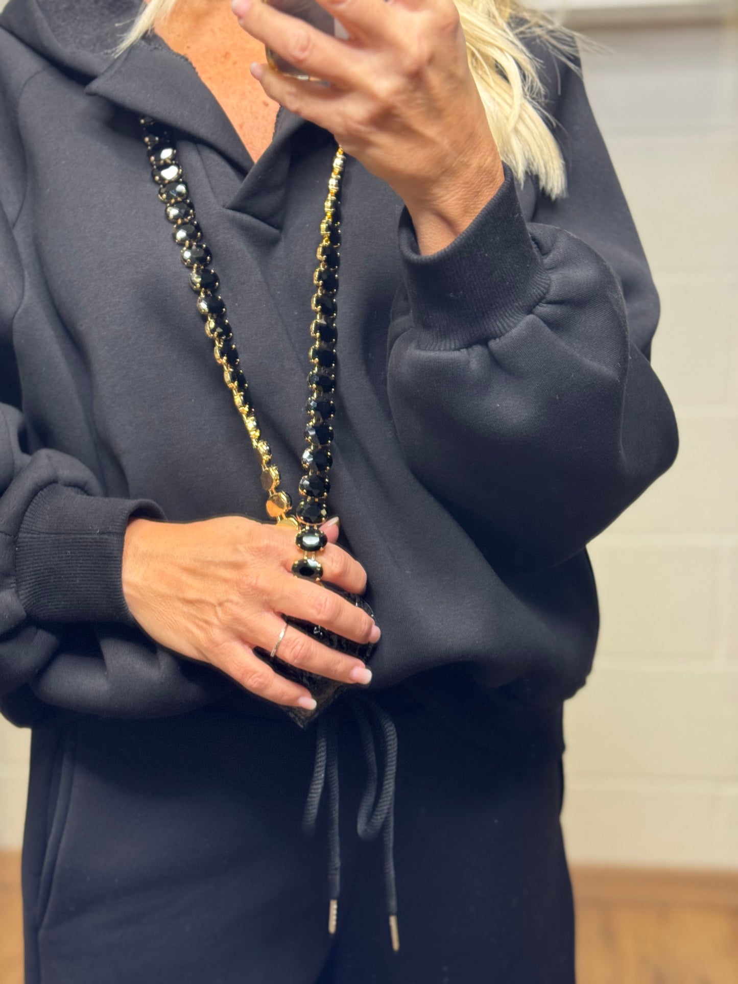 Mimi et mama. Felpa gioiello nera