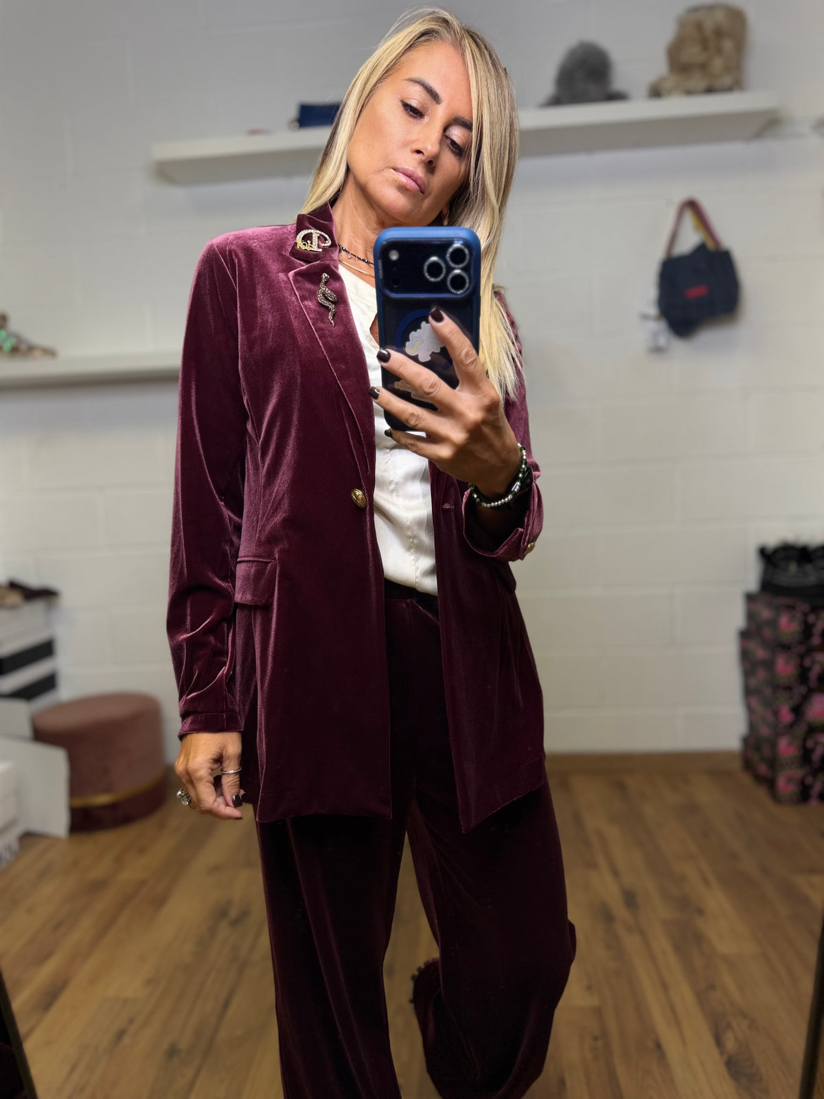 Abpink. Completo Lulù in Velluto – Burgundy