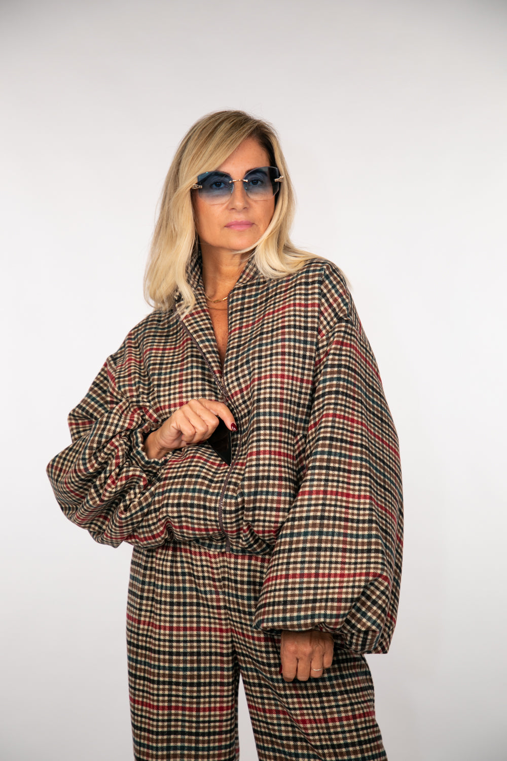 Mimi et mama. Bomber quadri