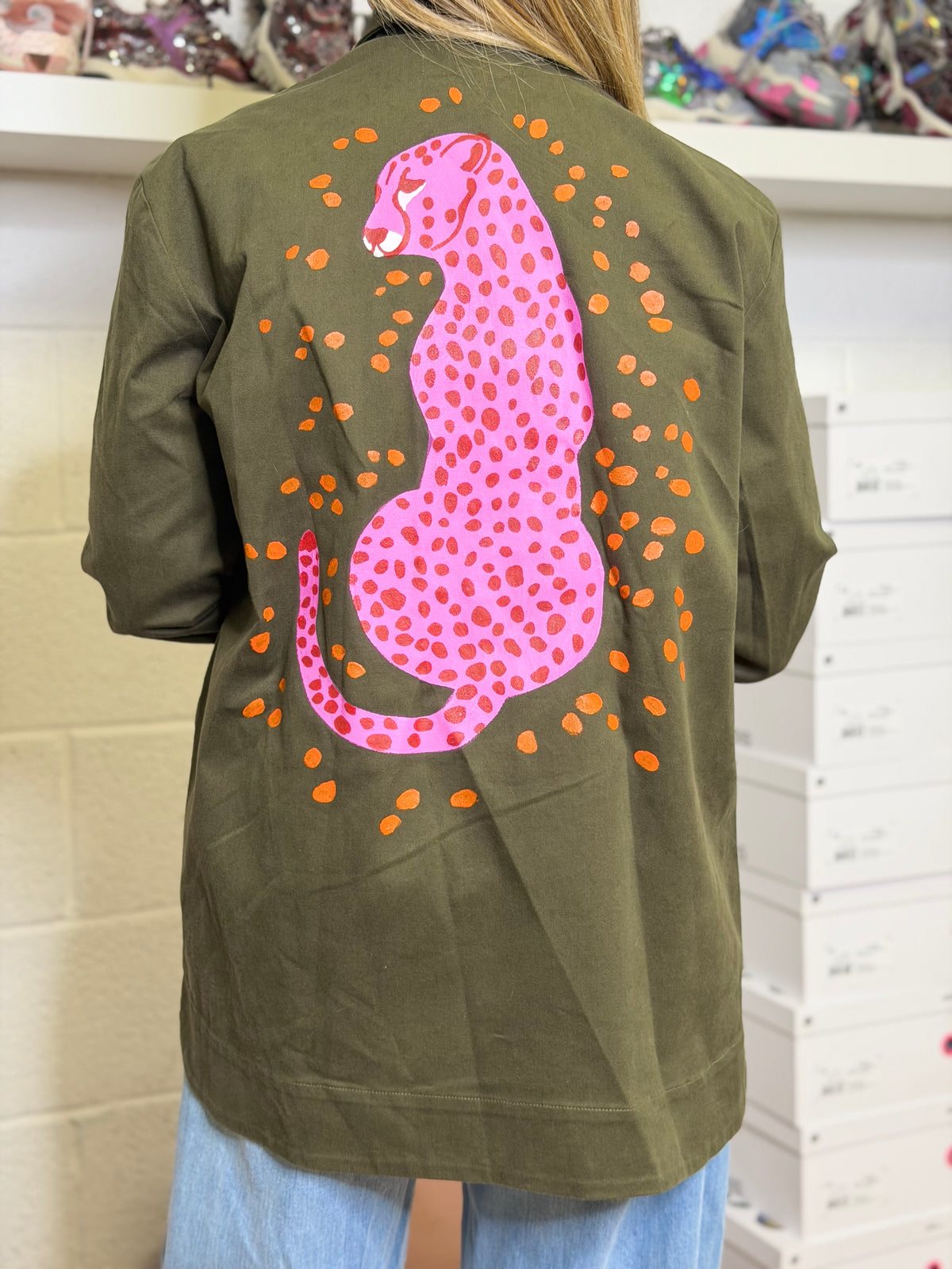 ABpink. Giacca Camicia Charlotte – Pink Leopard