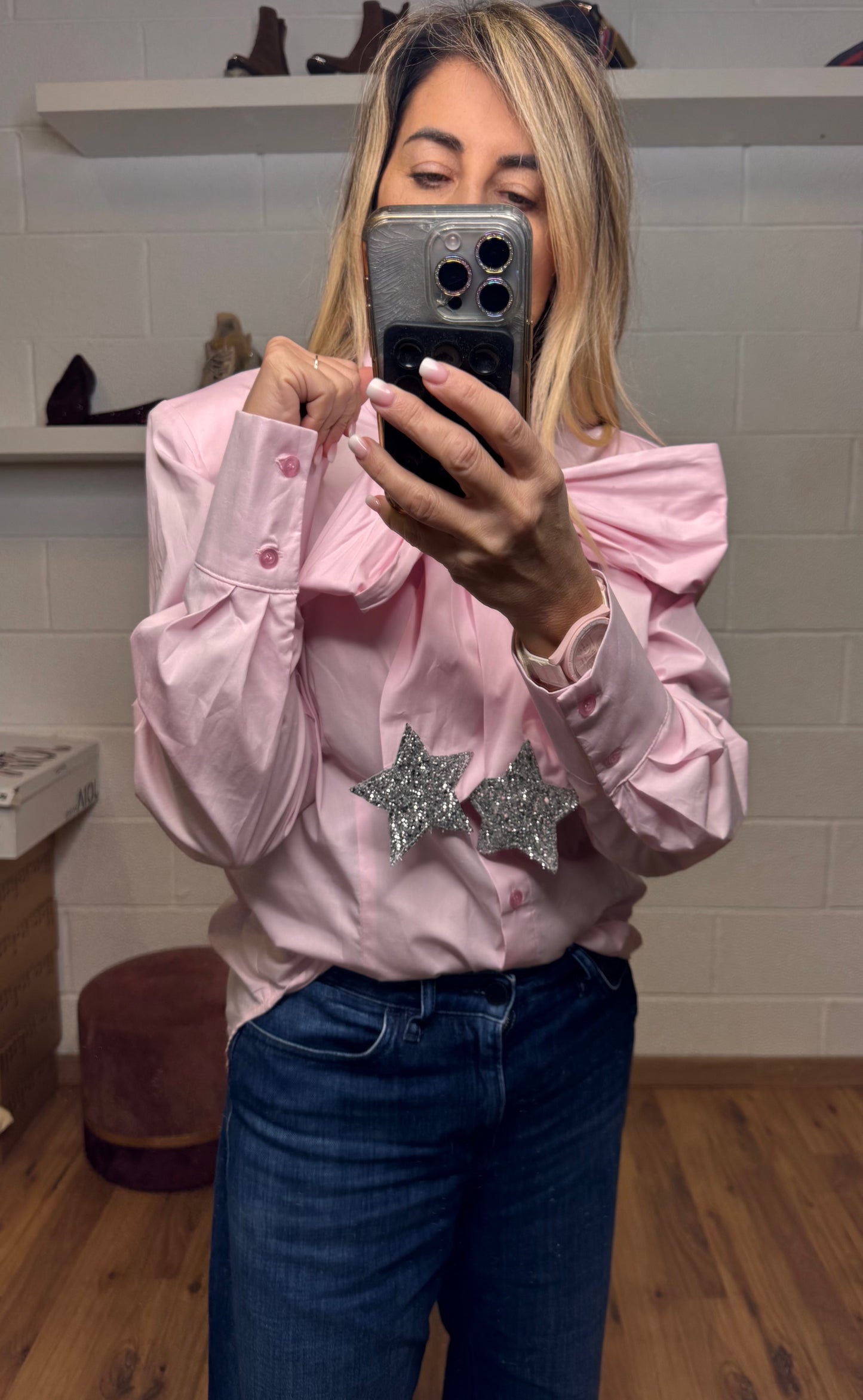 Mimi et mama . Camicia rosa