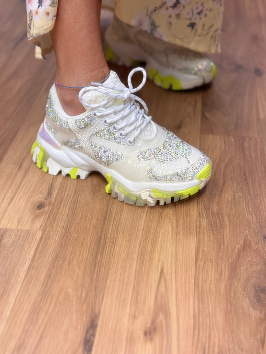 Joia Paris.sneakers Swarovski Bianchi