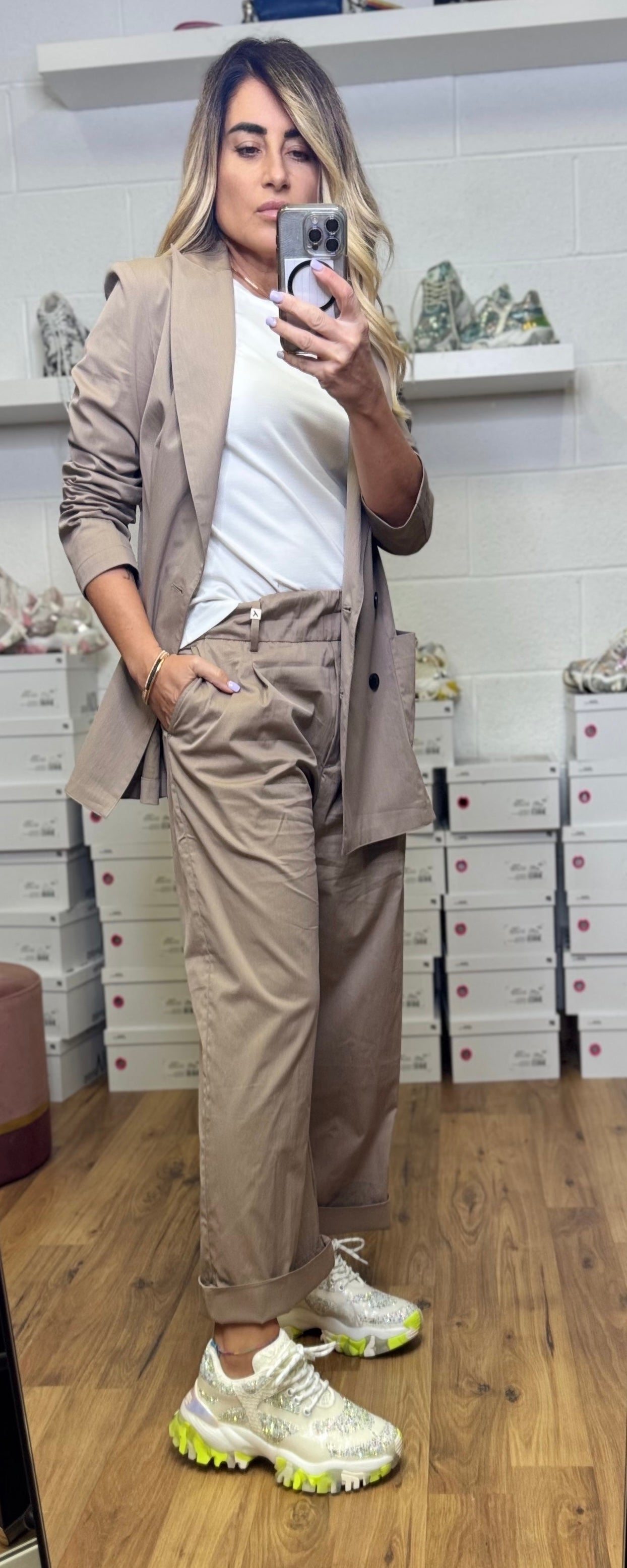 Myths. Blazer in cotone tortora.-50%