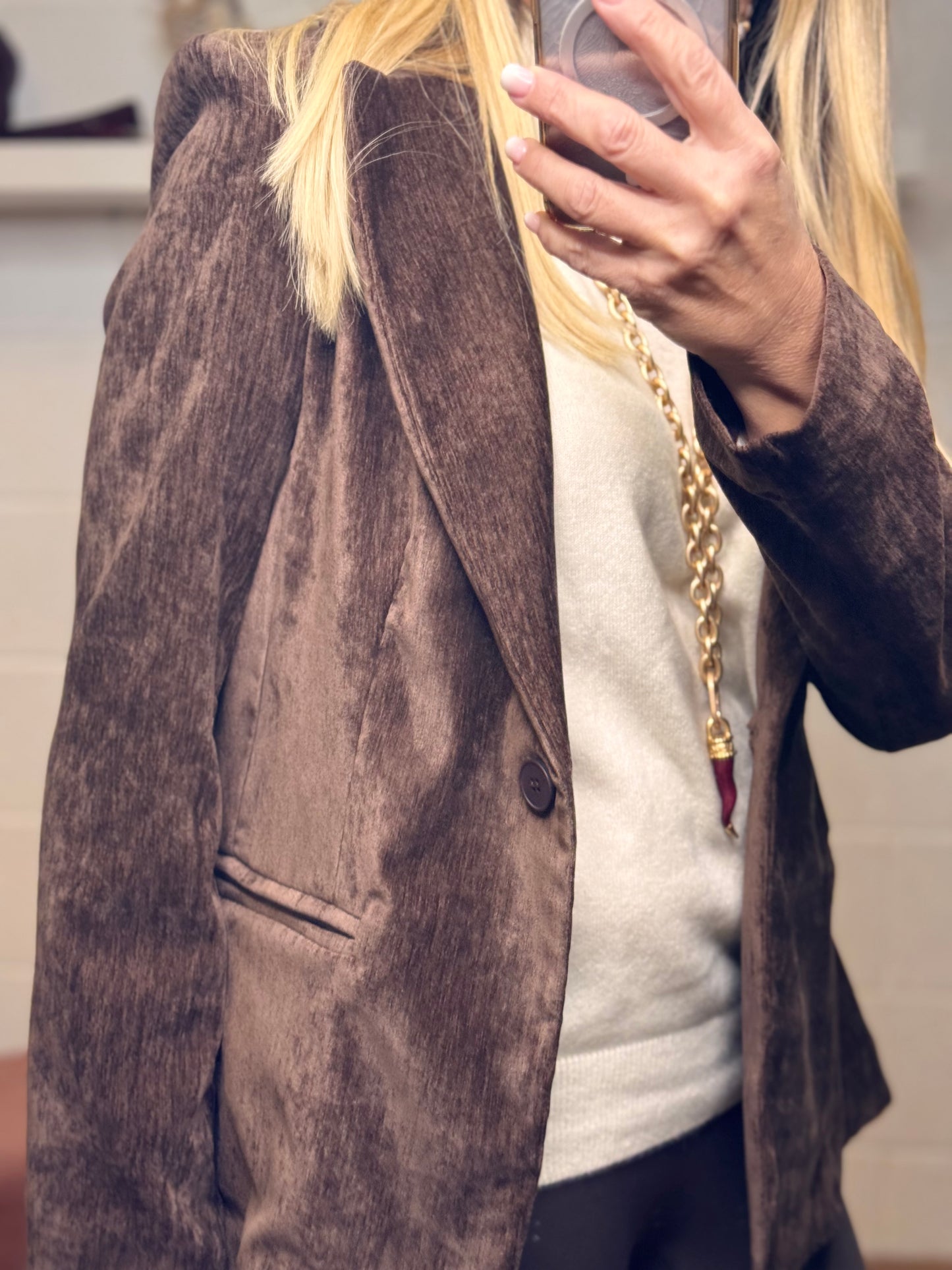 Le Streghe. Blazer cioccolato-60%