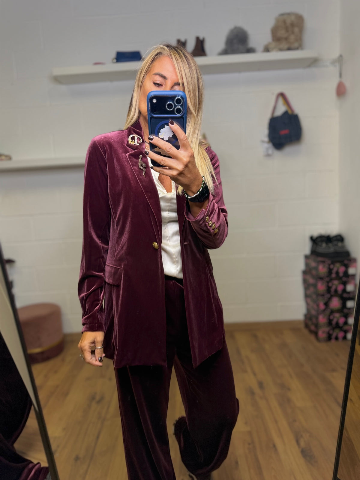 Abpink. Completo Lulù in Velluto – Burgundy