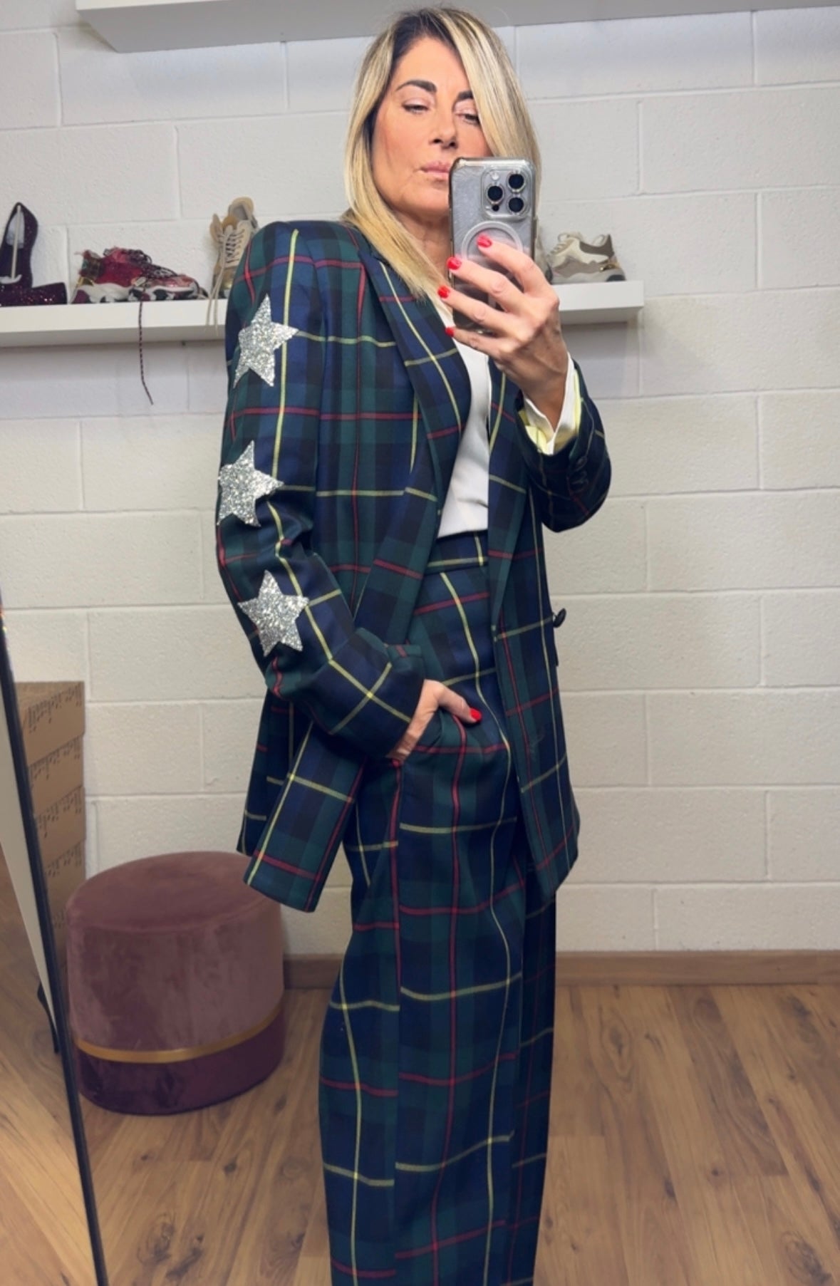 Mimi et mama. Blazer in tartan