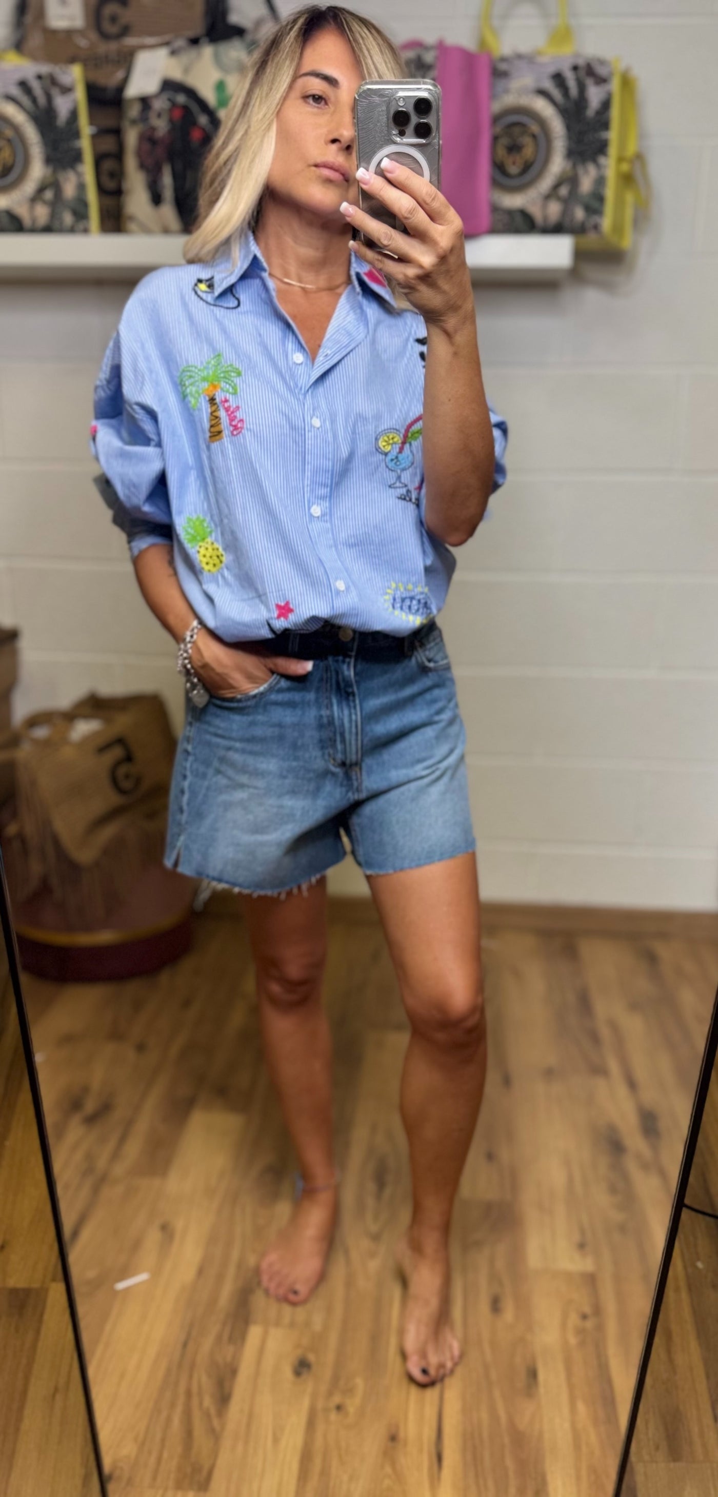 The.nim. Shorts blu chiaro