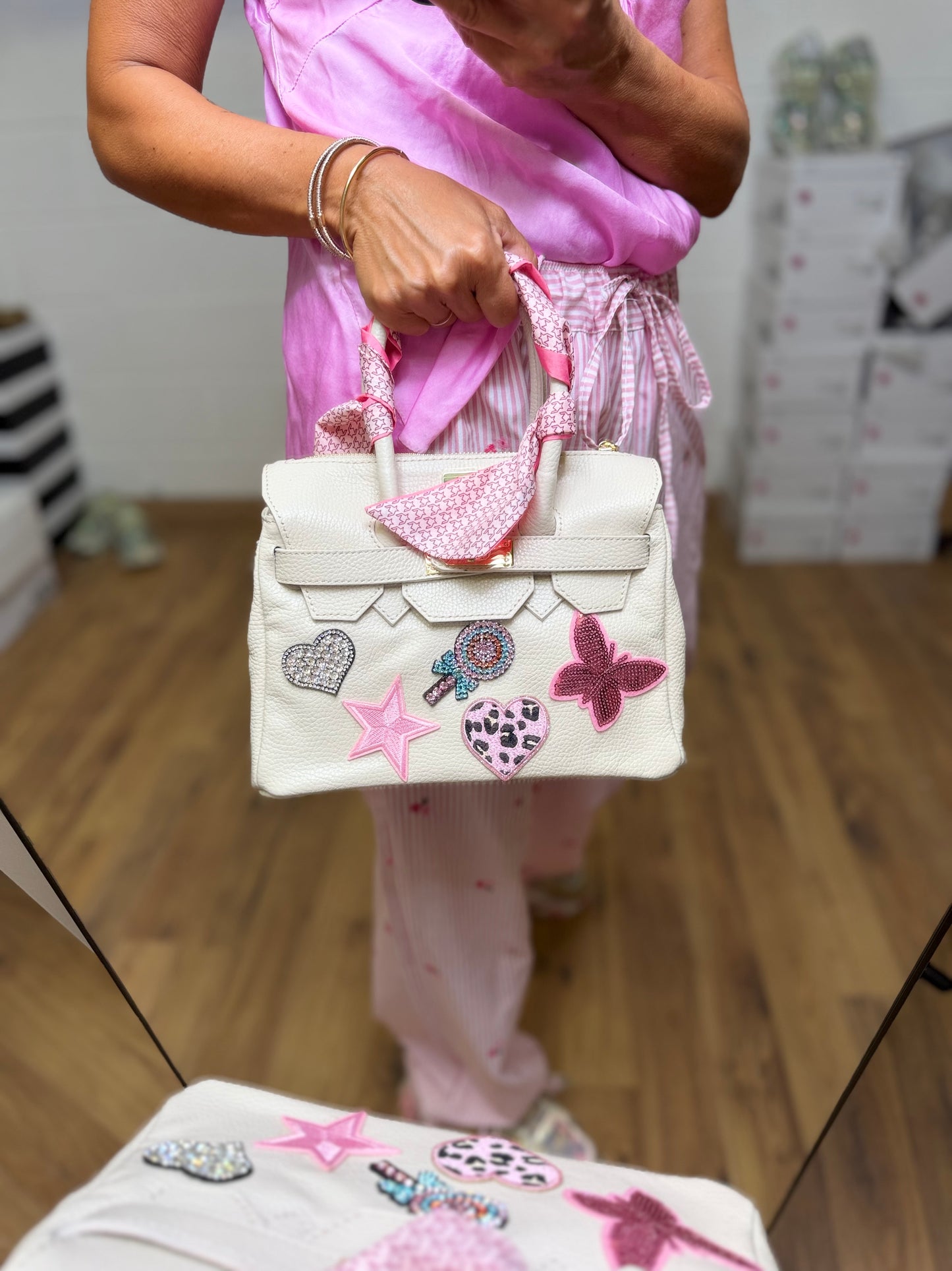 Abpink. Borsa Artigianale in Vera Pelle Fiorentina
