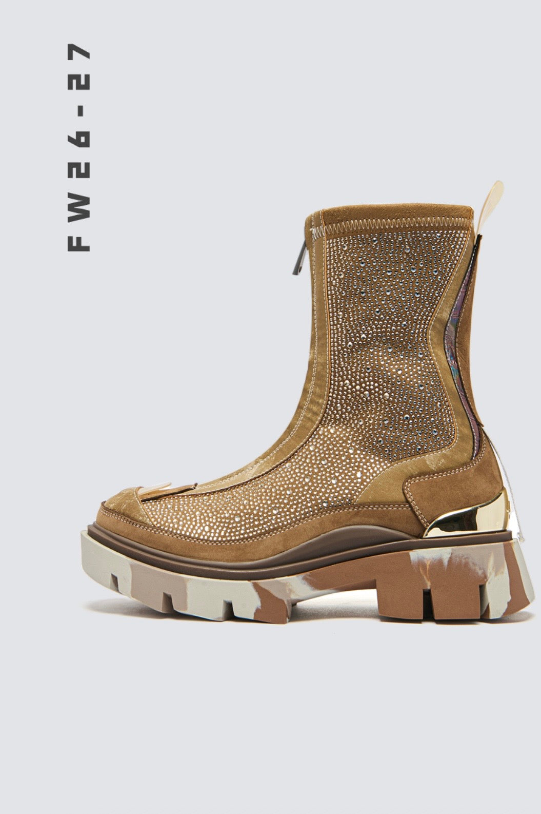 Joia Paris. Stivale luster beige