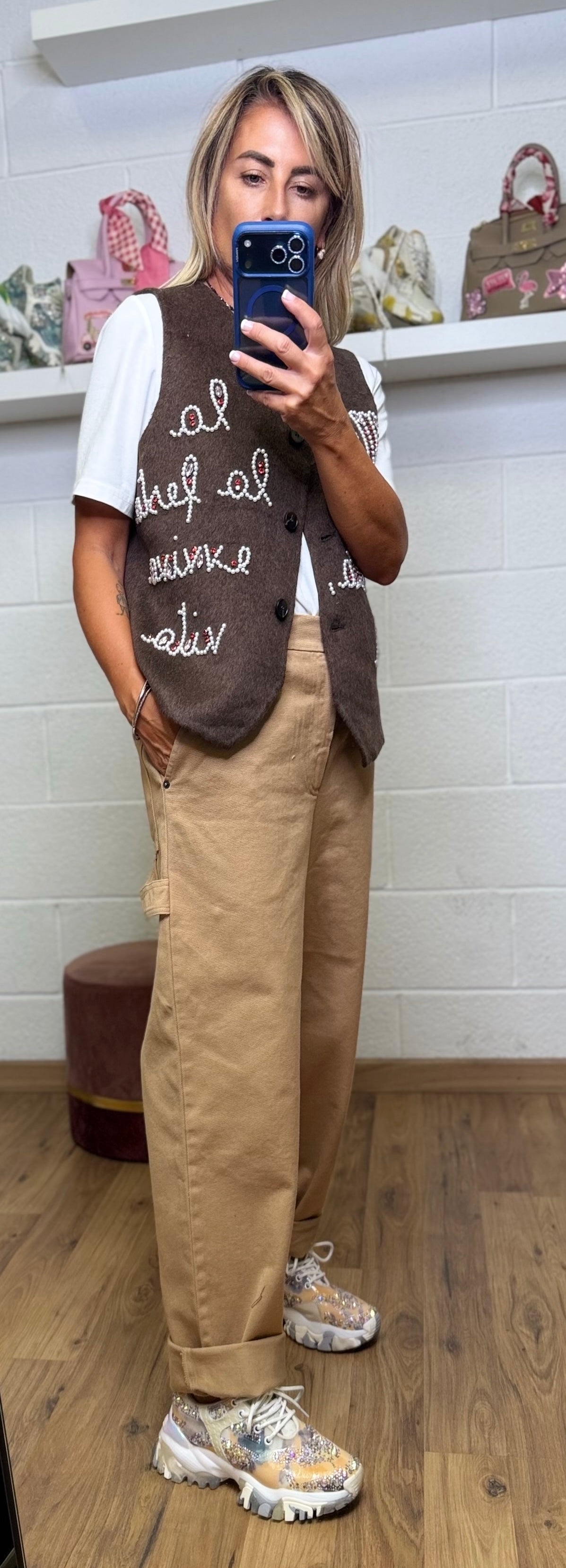Maison crazy worker.panta worker camel