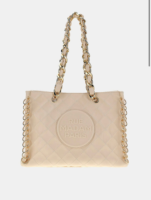 Rue Madam. Tote Harlem crema.