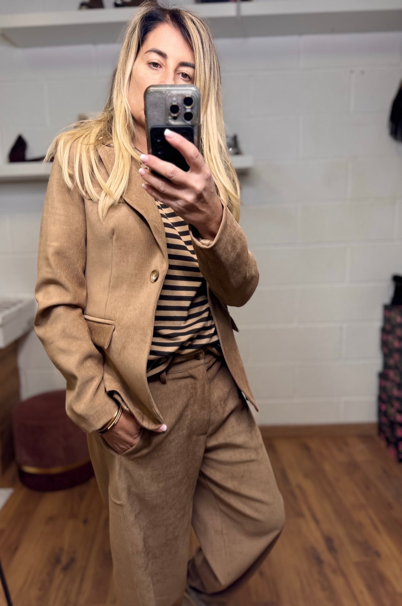 Le streghe. Blazer camel luxe-60%