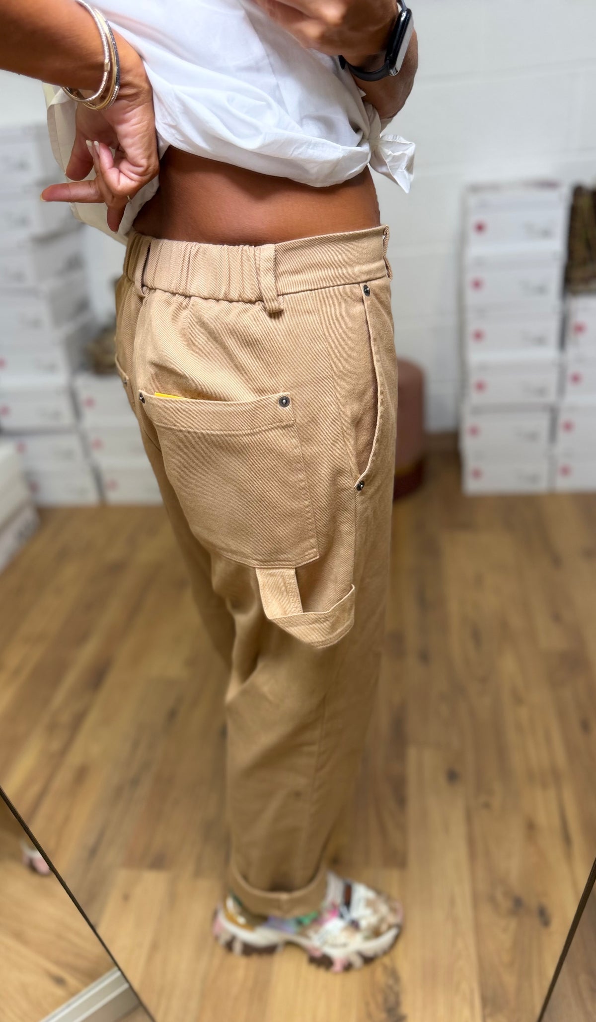 Maison crazy worker.panta worker camel