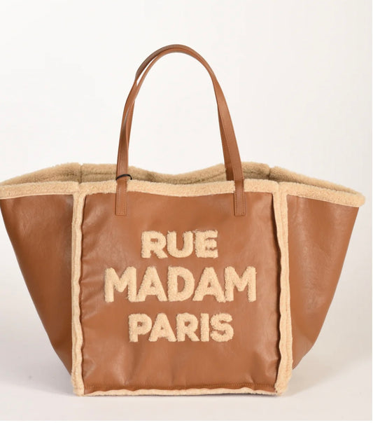 Rue Madam. Borsa Vermont marrone e beige