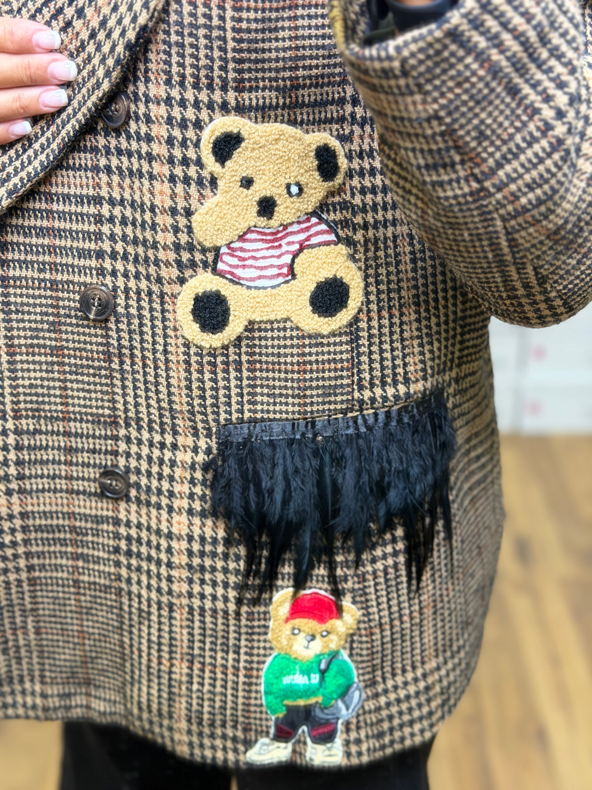 Abpink. Blazer con patch unici