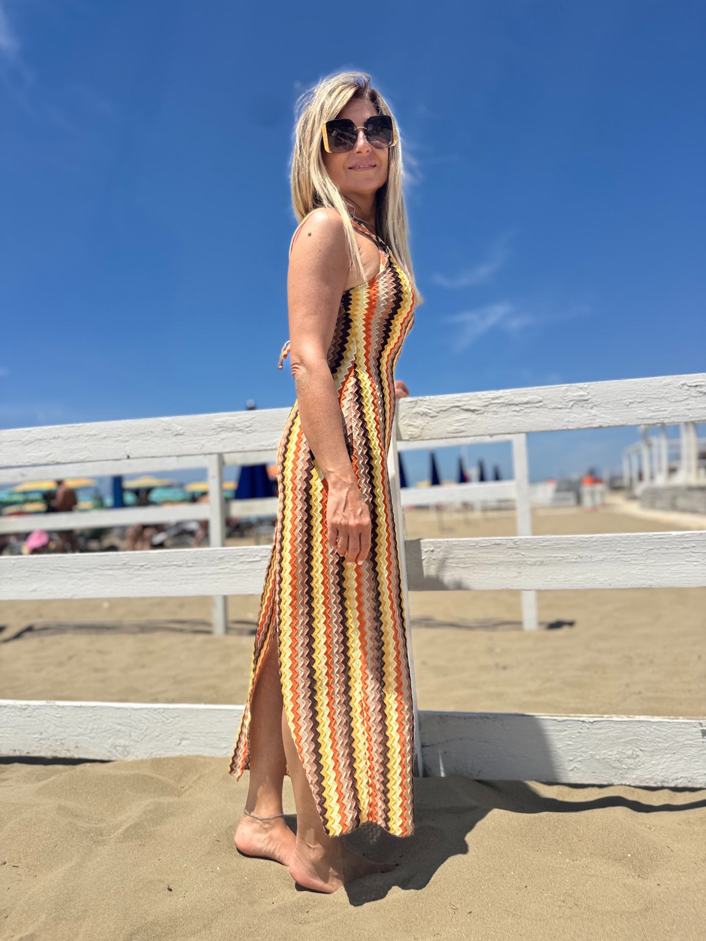 AB Pink. Abito Resort Zig Zag