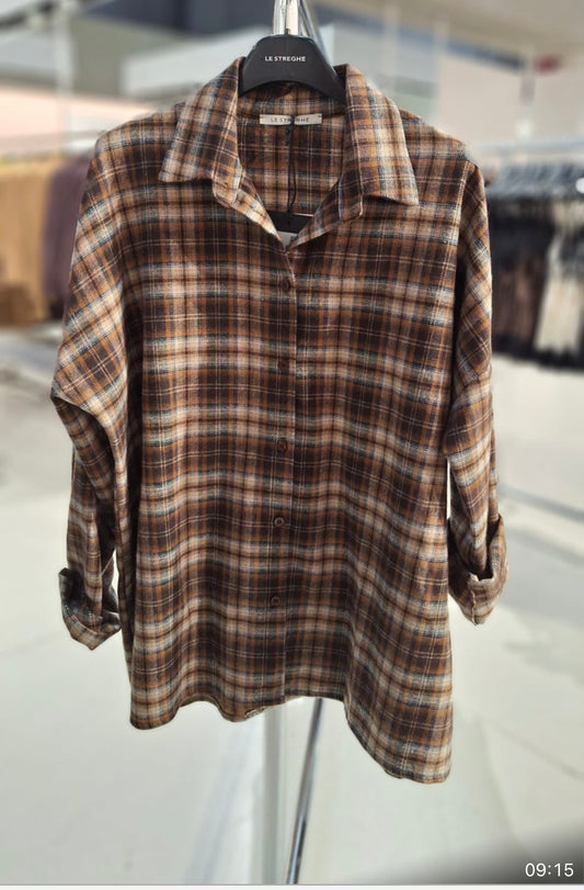 Le Streghe. Camicia con inserto in pizzo