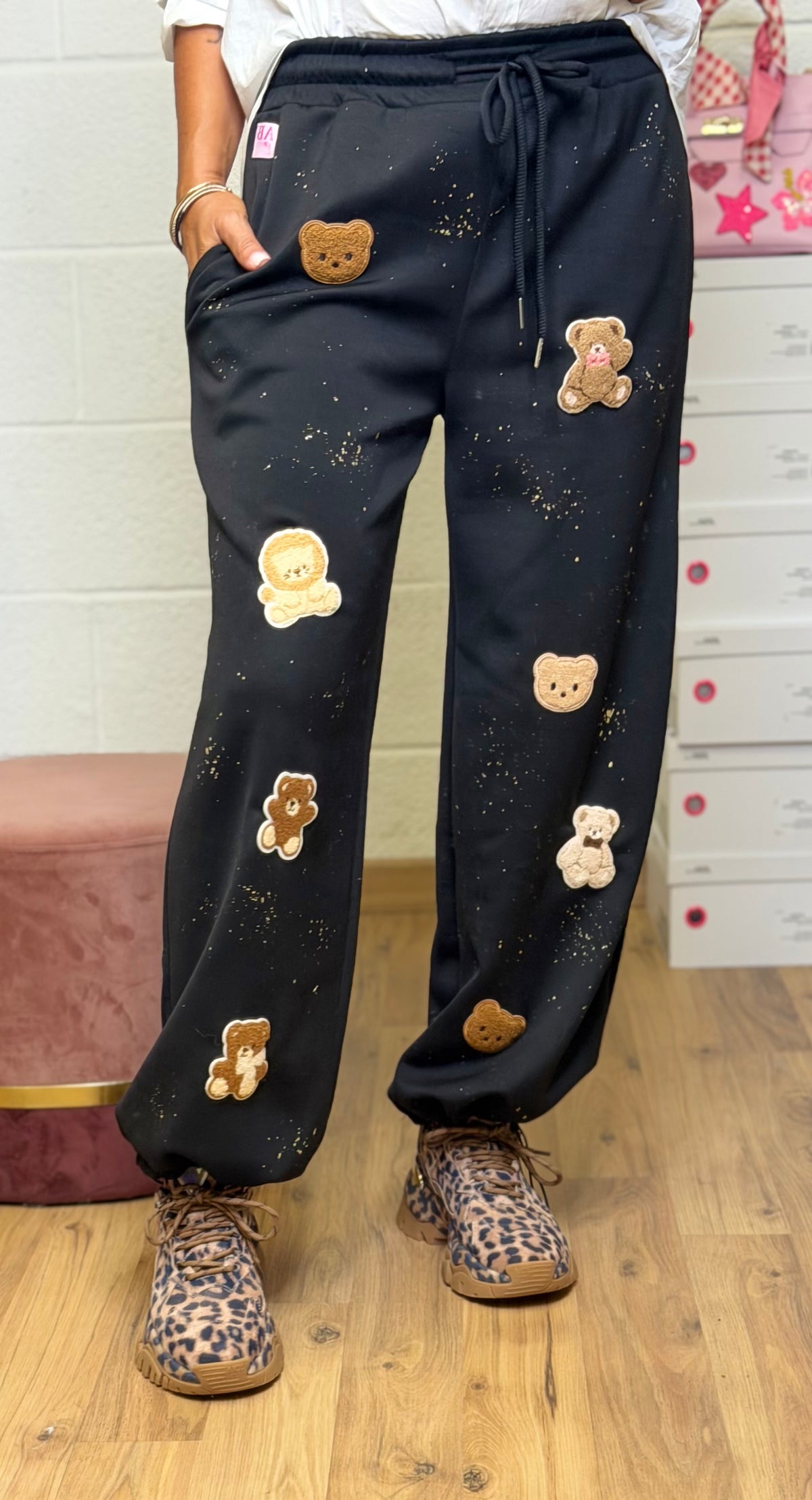 Abpink. Panta teddy in viscosa elasticizzata