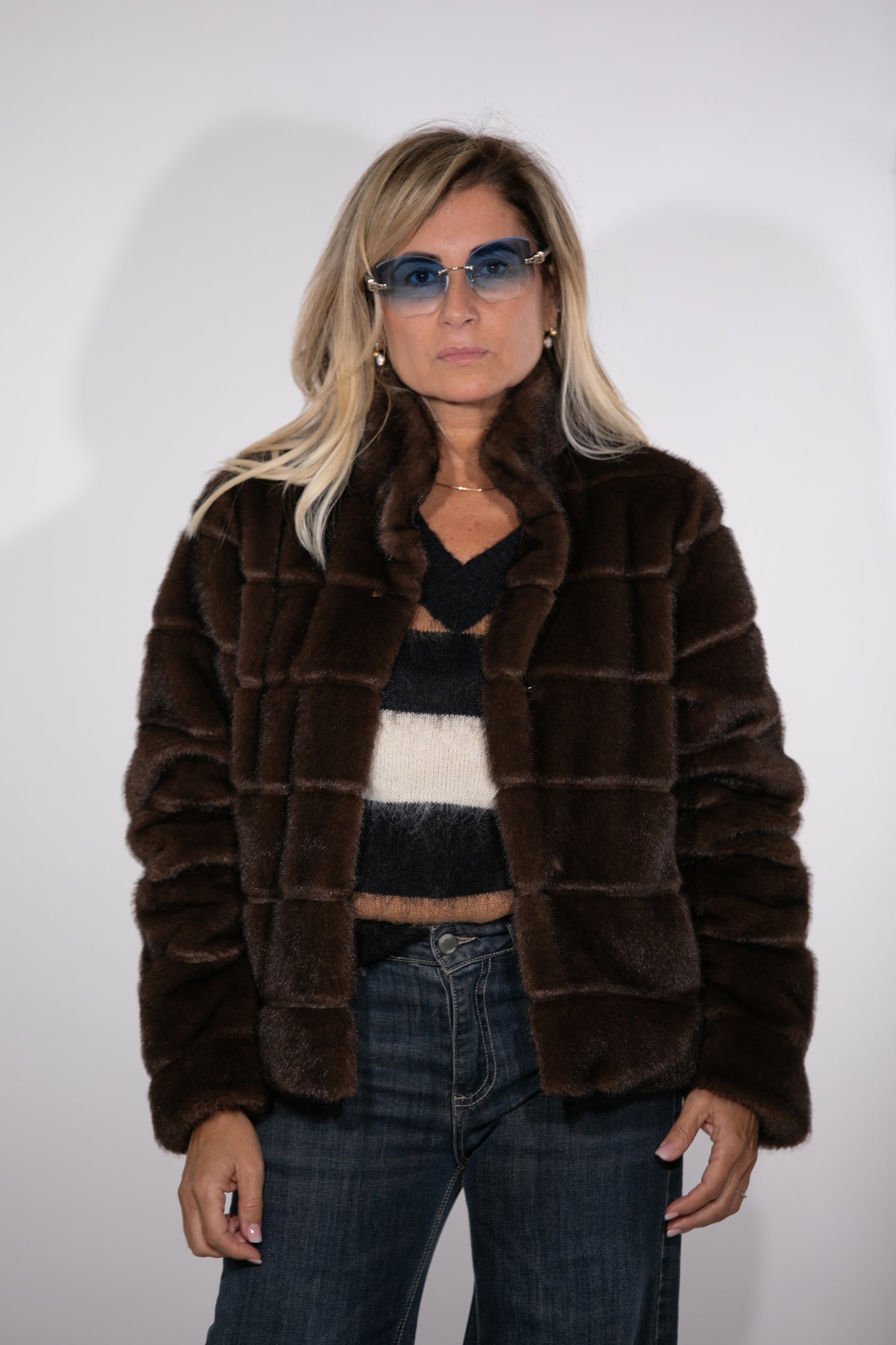 Le Streghe. Eco pelliccia cioccolato soft touch