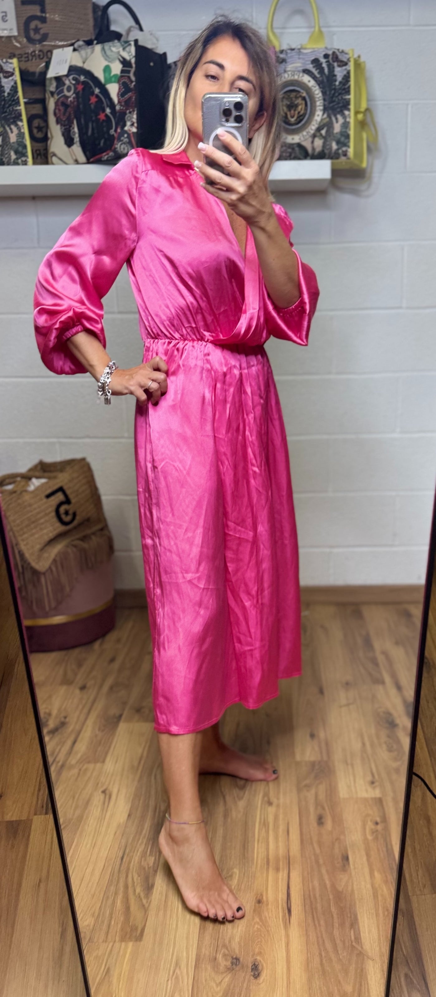 Semicouture. Abito fucsia