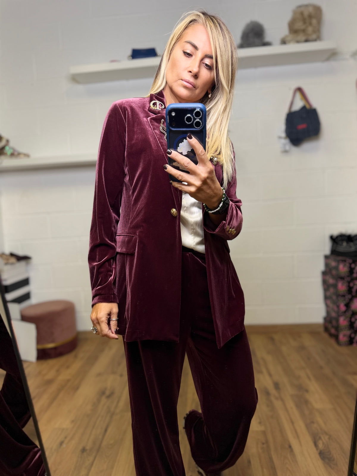 Abpink. Completo Lulù in Velluto – Burgundy