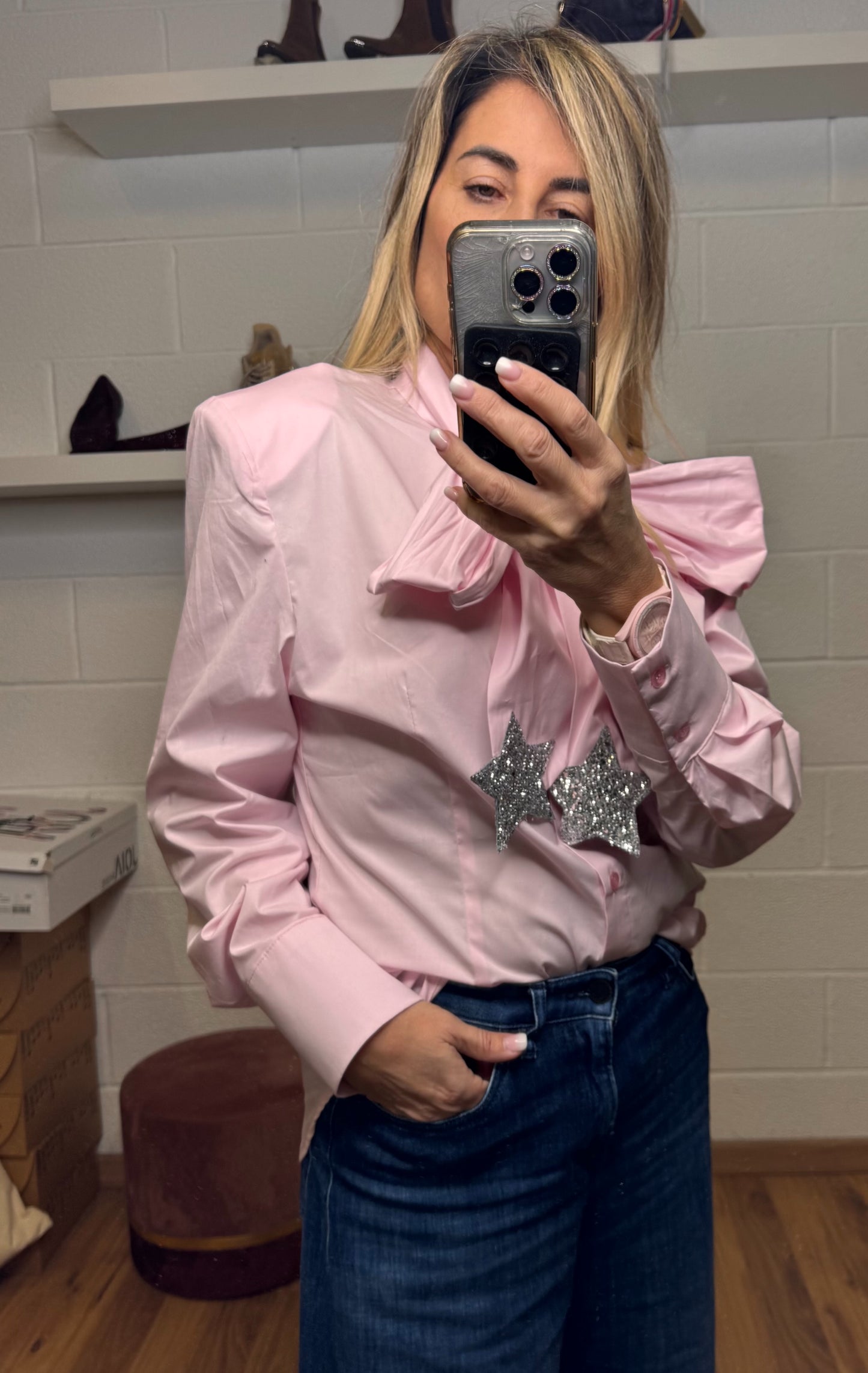 Mimi et mama . Camicia rosa