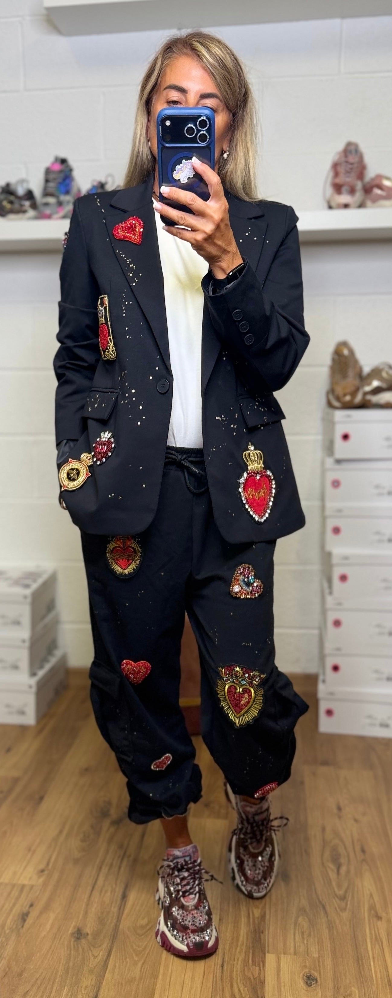 Abpink. Blazer cuore rosso