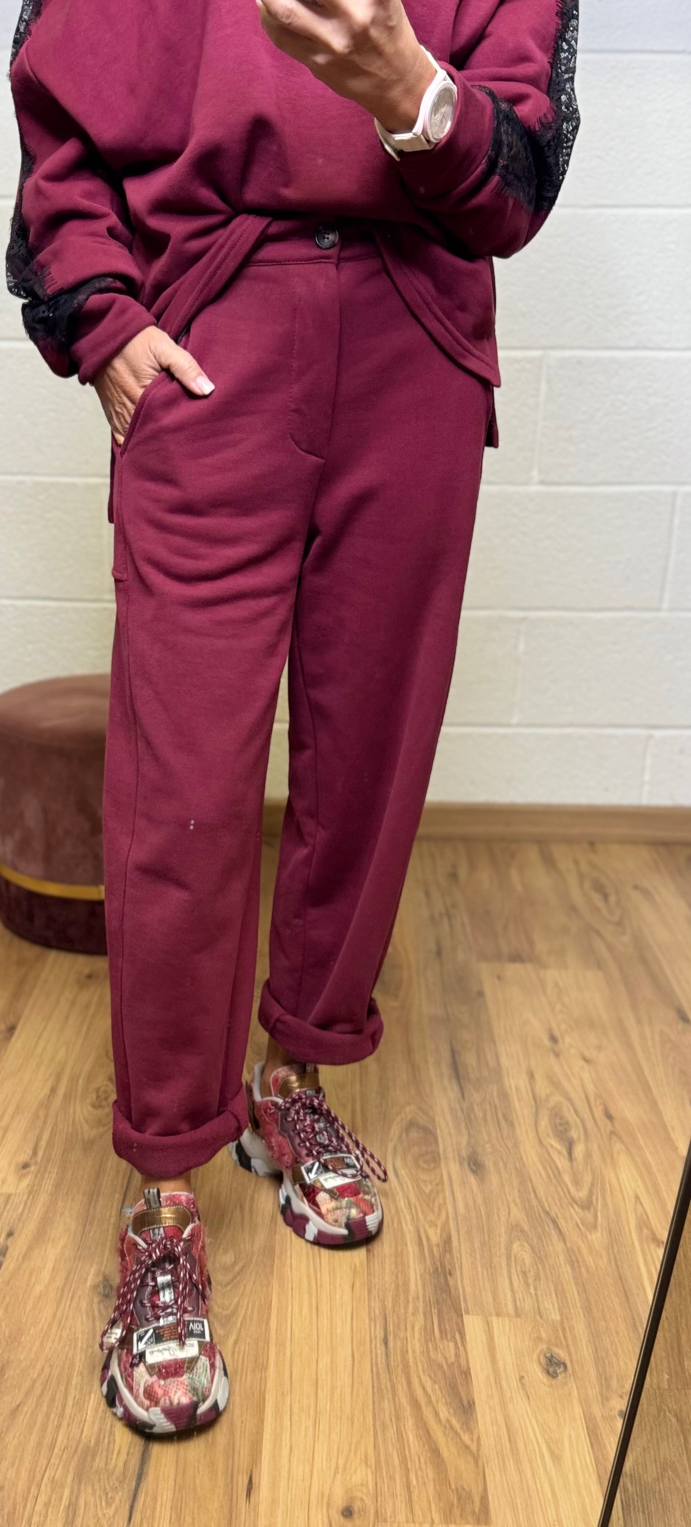Le Streghe. Pantalone bordeaux
