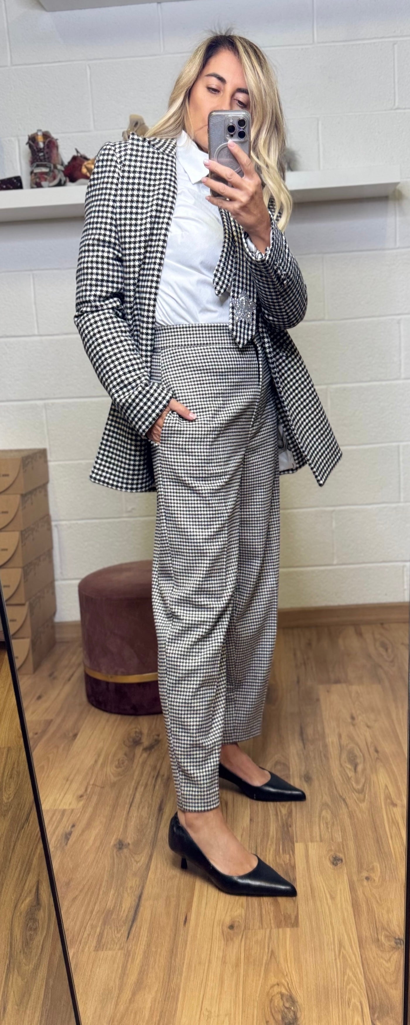 Mimi et mama. Blazer pied de poule