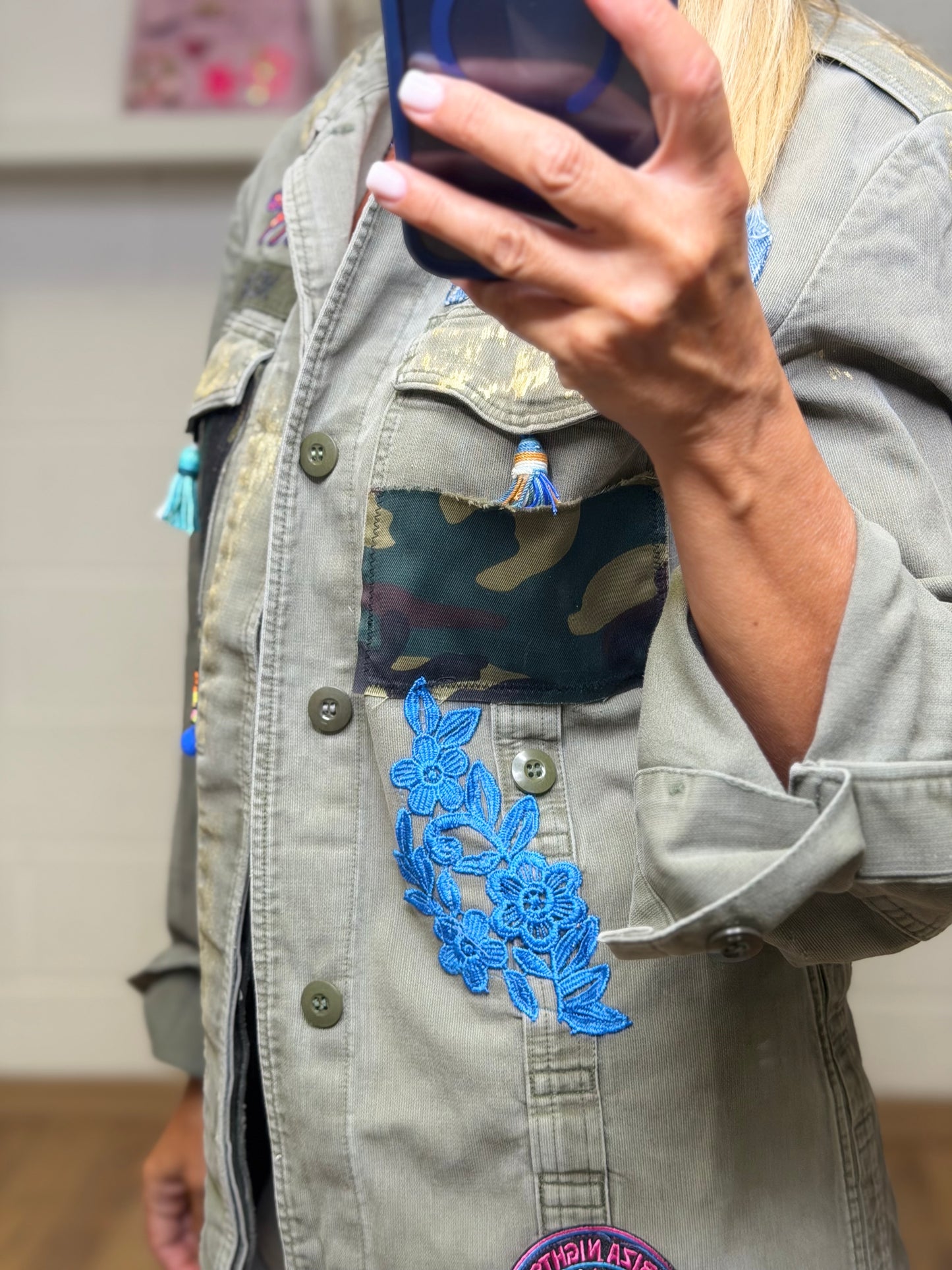 ABpink. Verdina Denim Patch