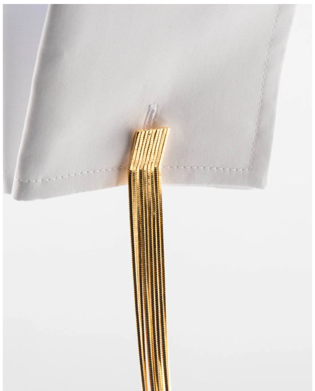 Marri Cortona. Gemelli voila’ con polsino in cotone bianco