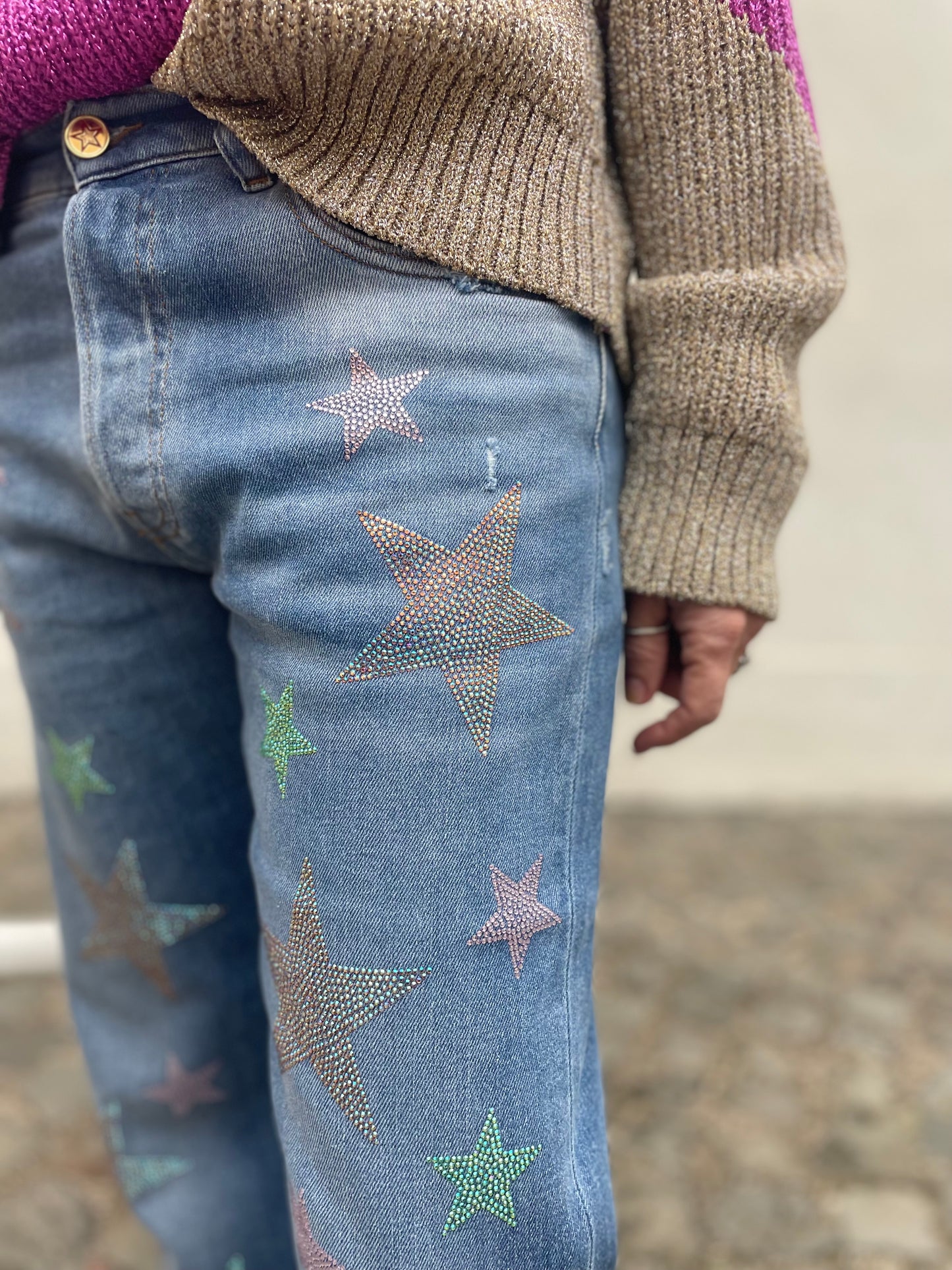 Rossano Perini. Denim con Swarovski -60%