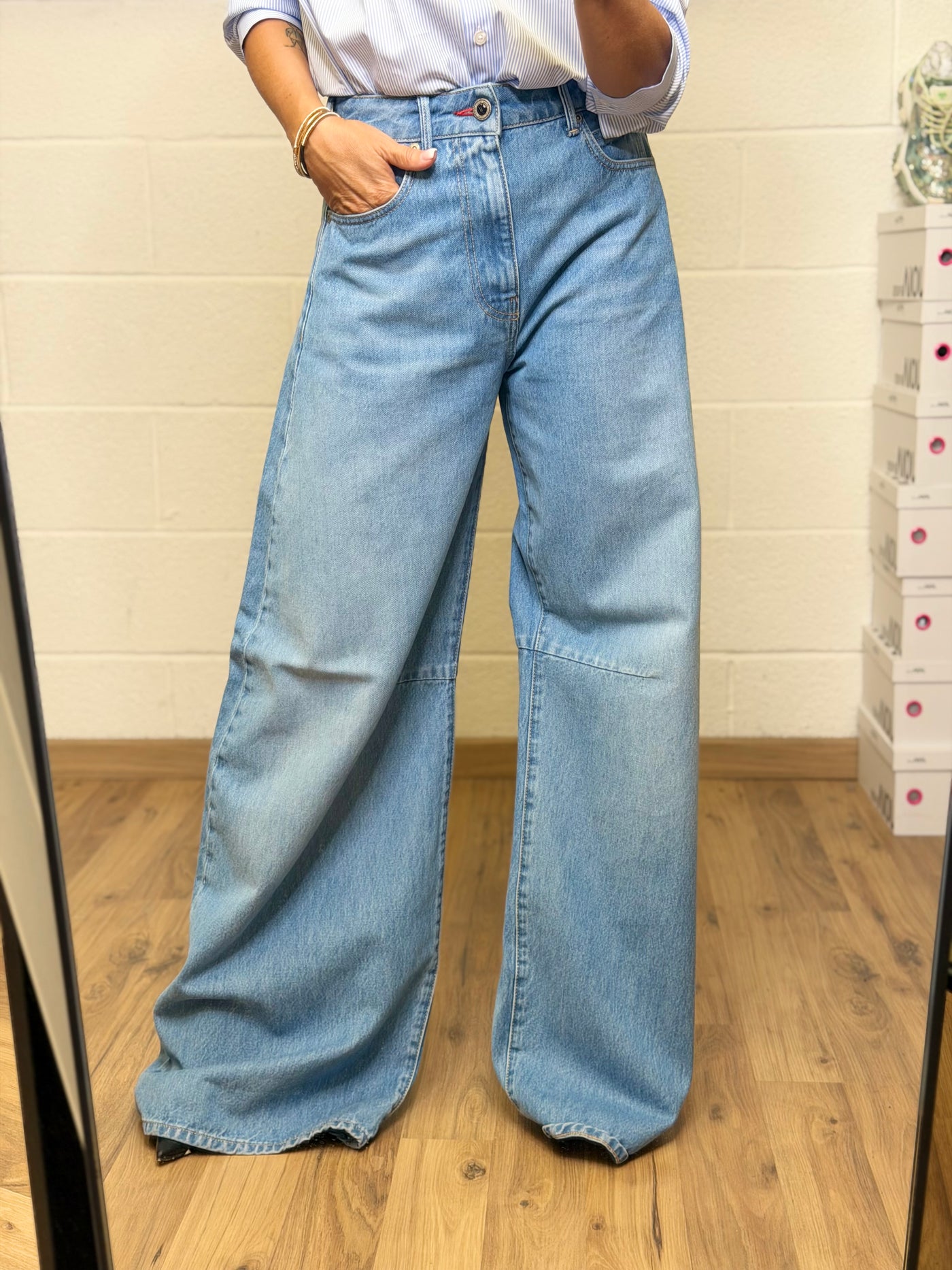 DB soul . Denim Ultra Wide Leg Denim-30%