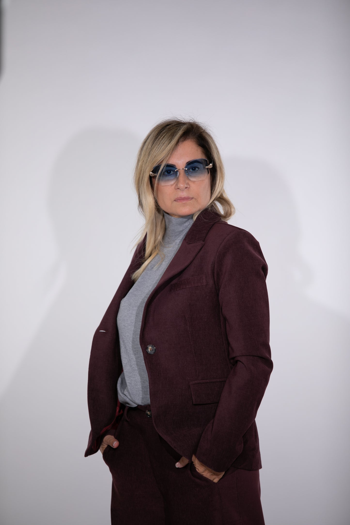 Le Streghe. Blazer burgundi