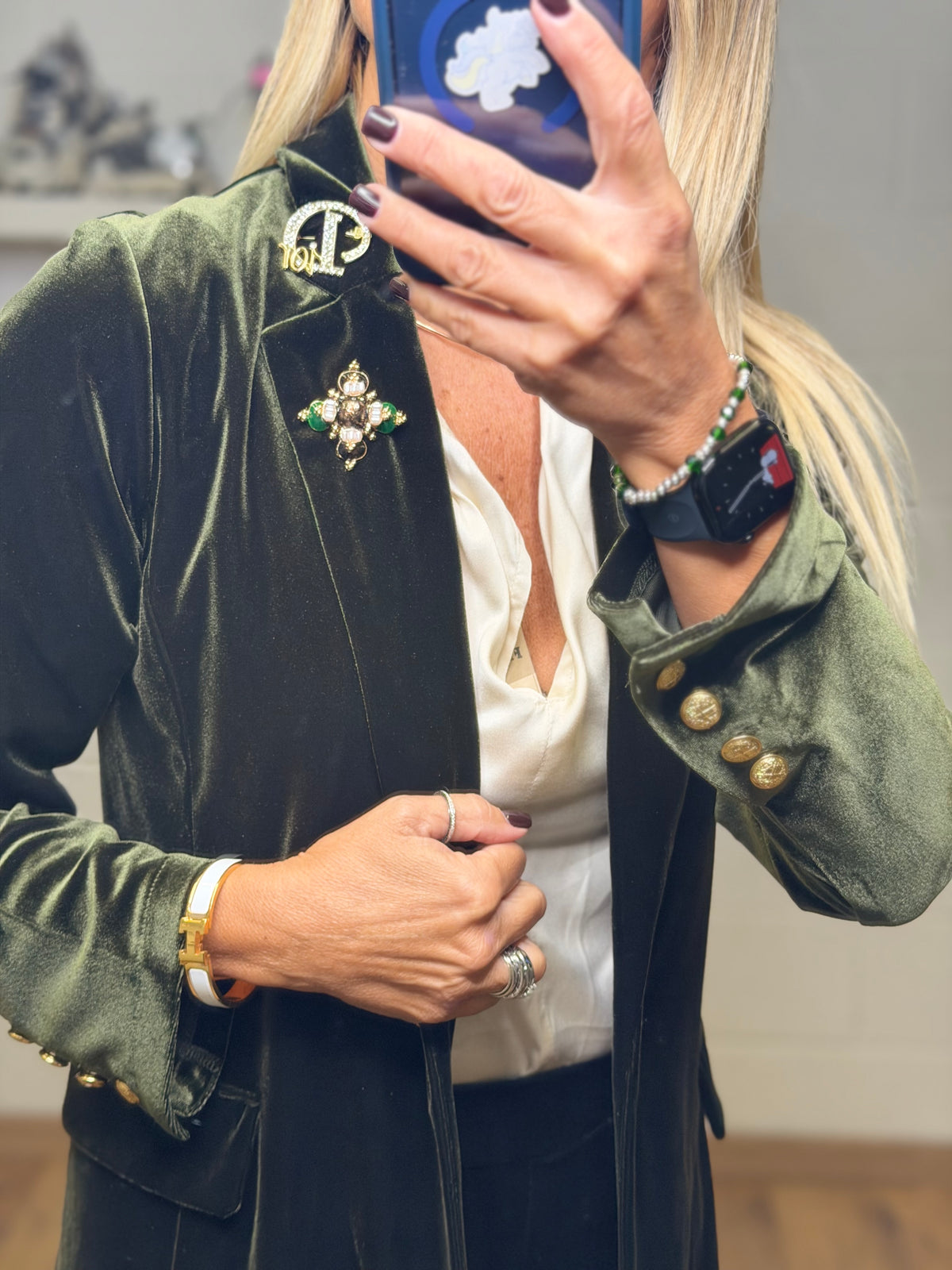 Abpink. Completo lulu in velluto verde