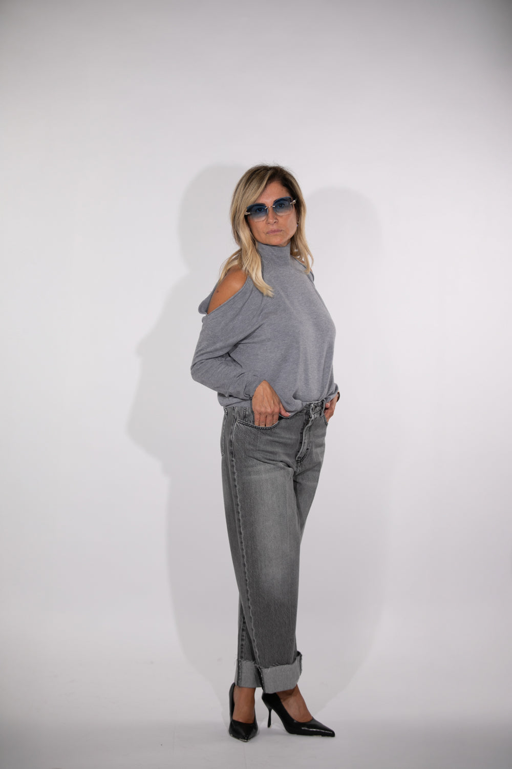 Le Streghe. Denim grigio