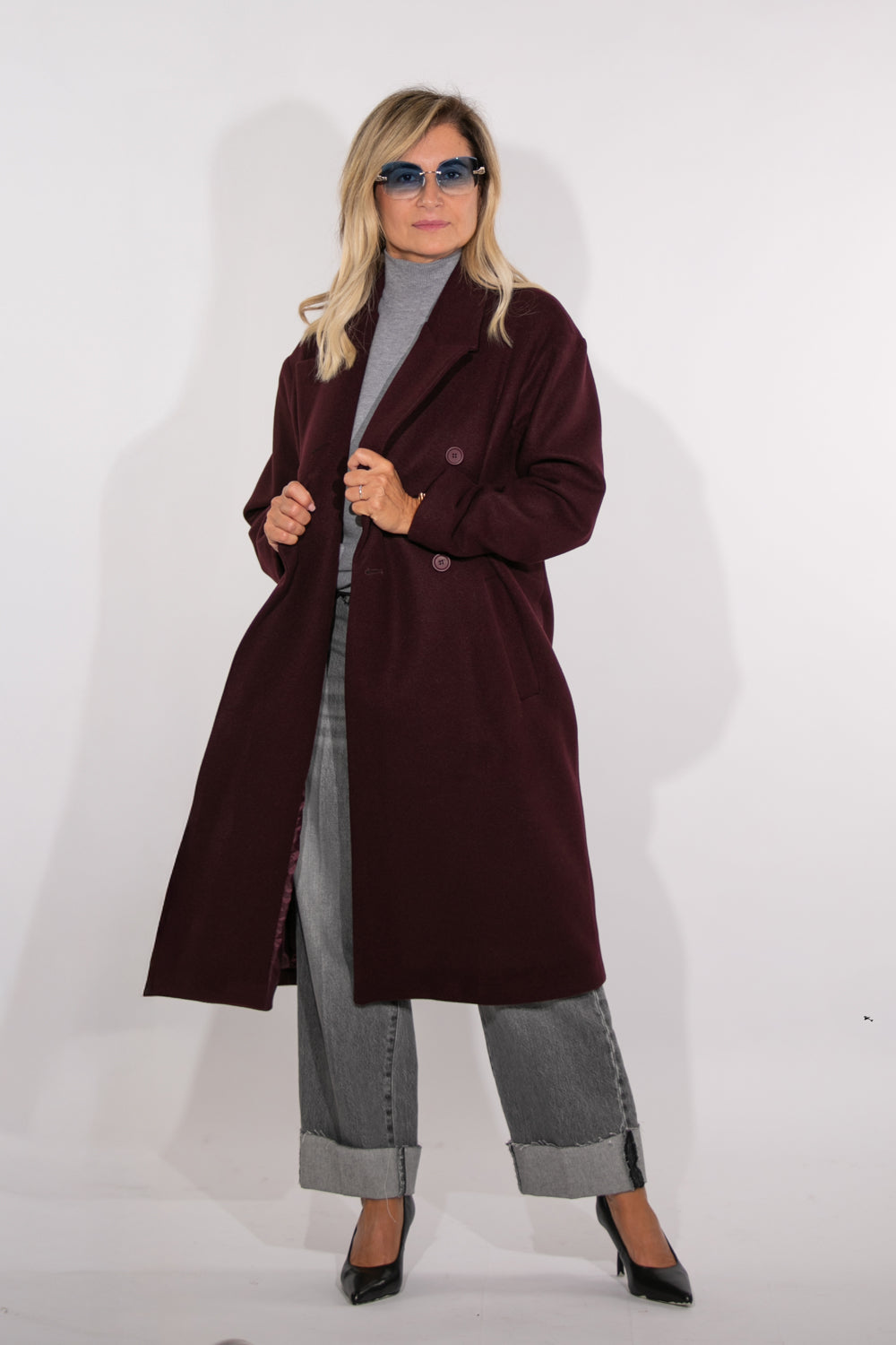 Le Streghe. Cappotto burgundi