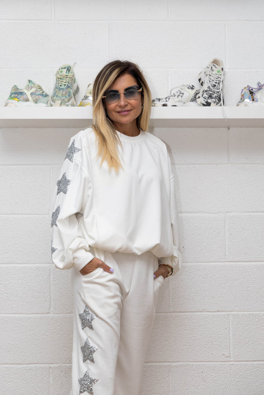 Mimi et mama. Felpa bianco