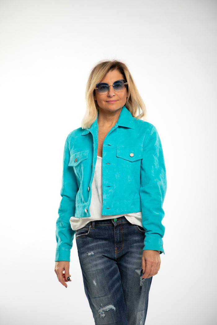 Blusotto. Giacca azzurra-70%