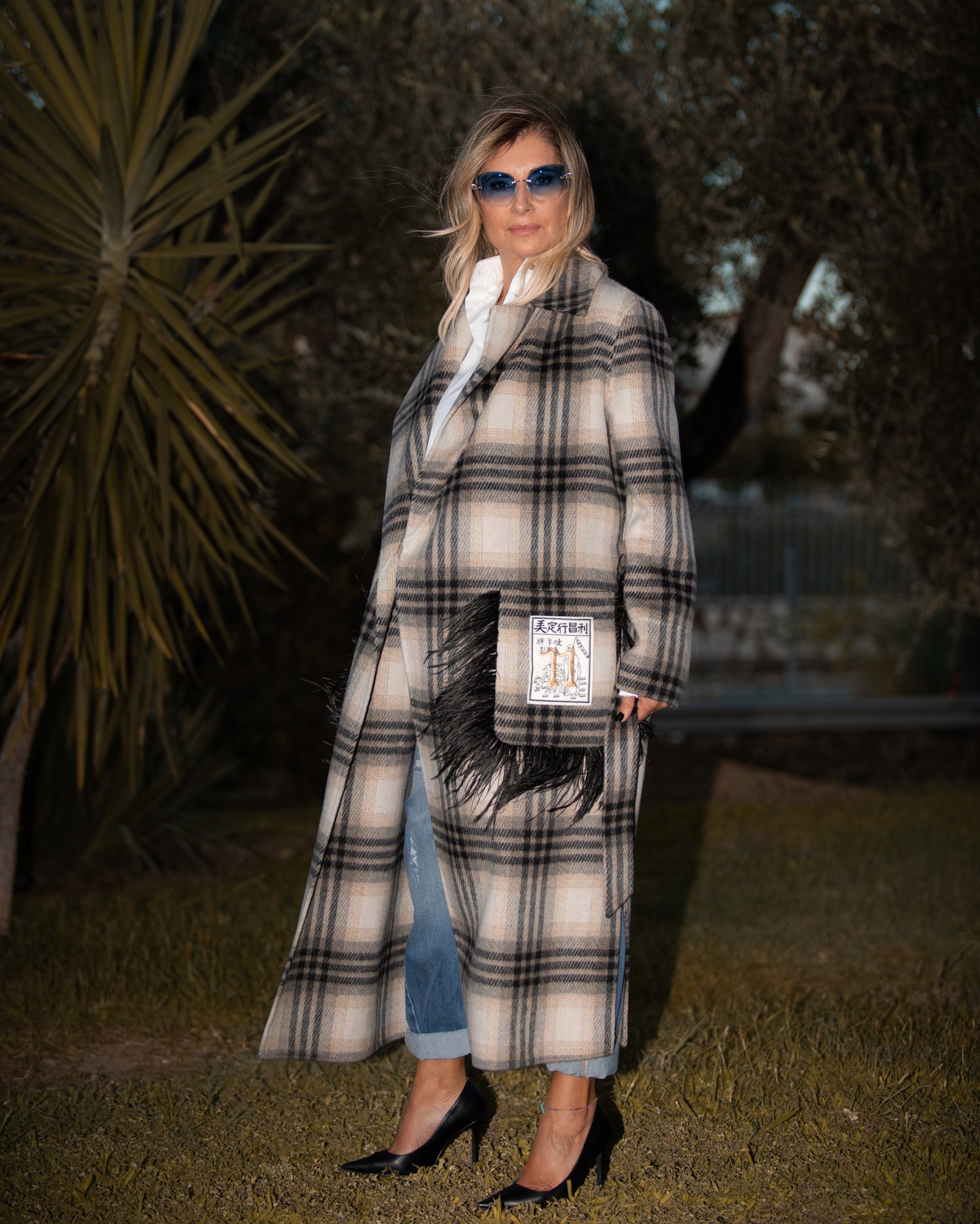 11loveisglamour. Cappotto check grigio