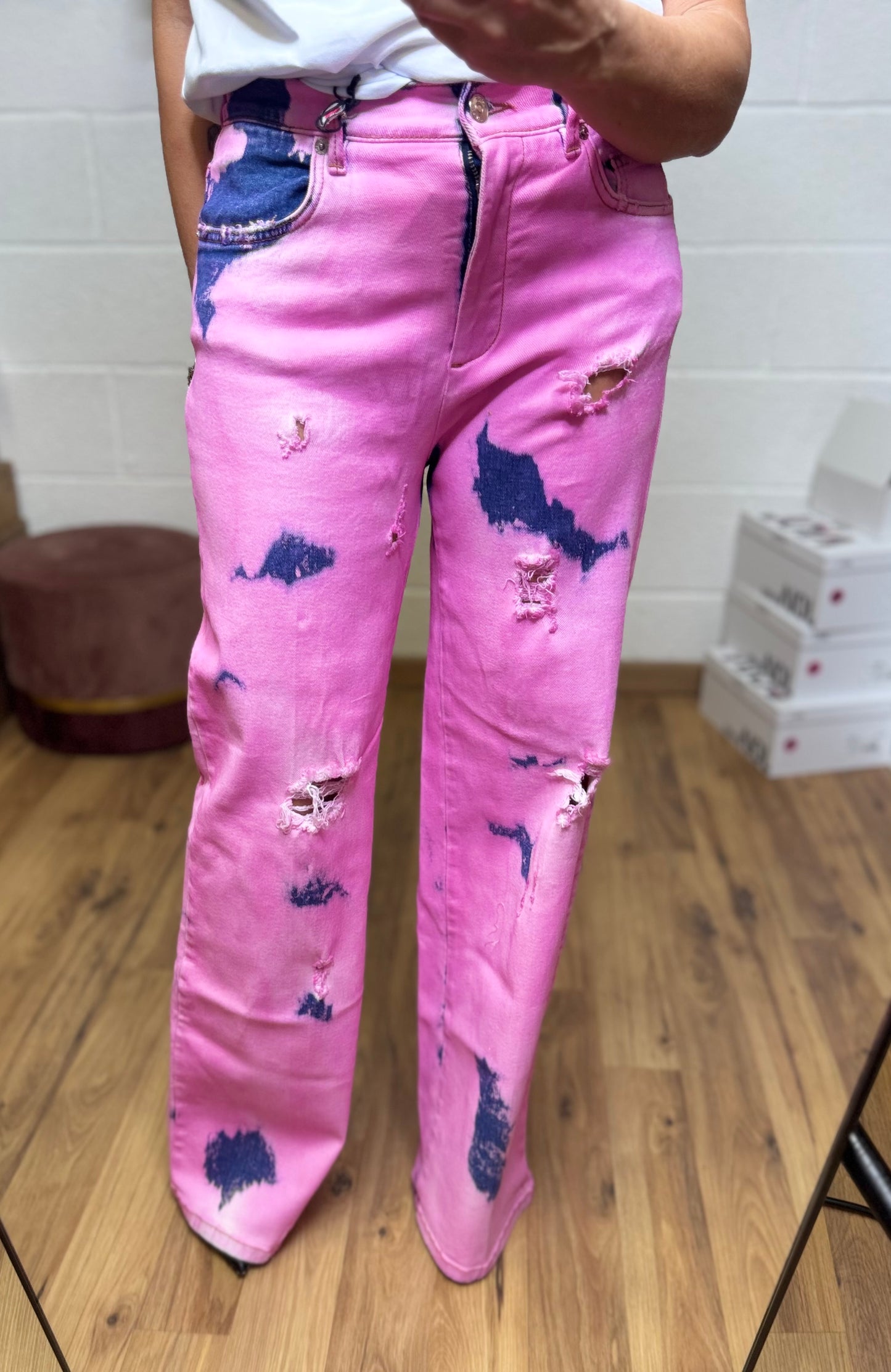 I love my pants. Pantalone fucsia